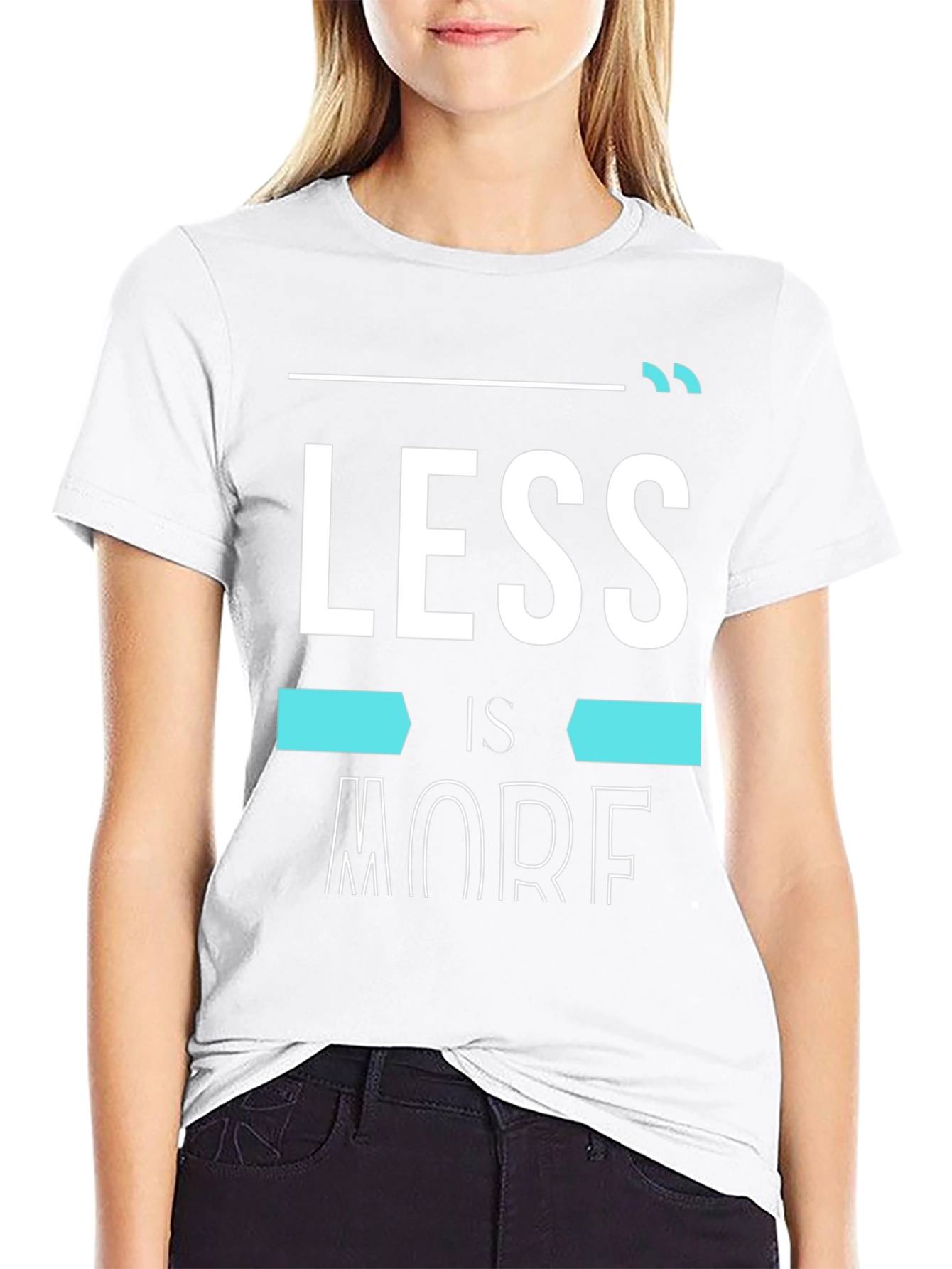 Less is More Graphic Black T-Shirt