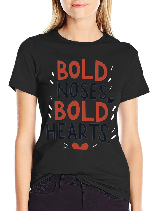 Bold Noses Hearts Graphic Tee - Black