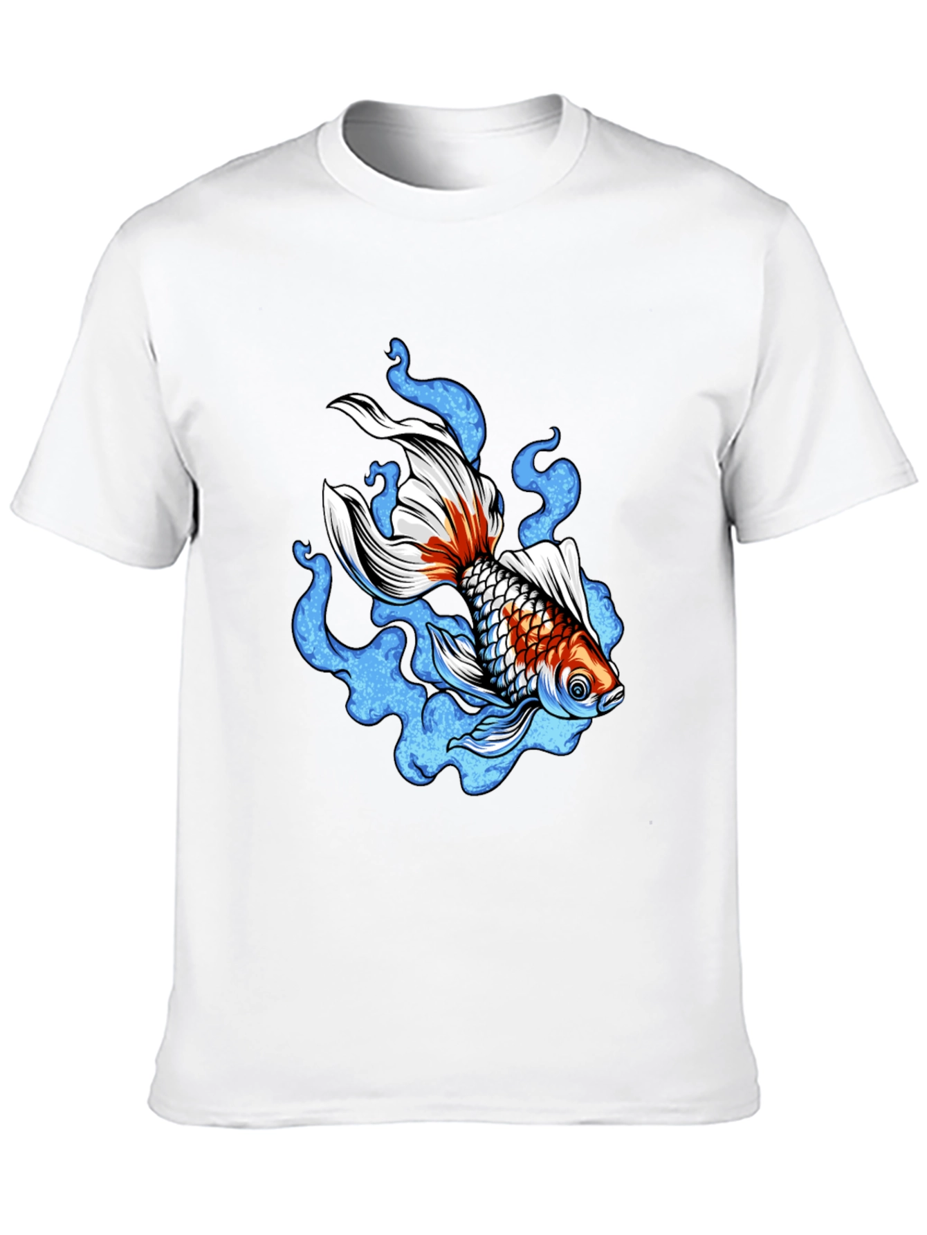 Koi Fish Graphic Black T-Shirt