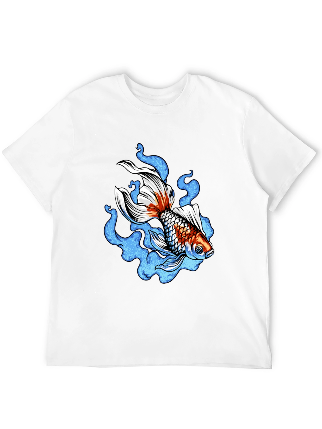 Koi Fish Graphic Black T-Shirt