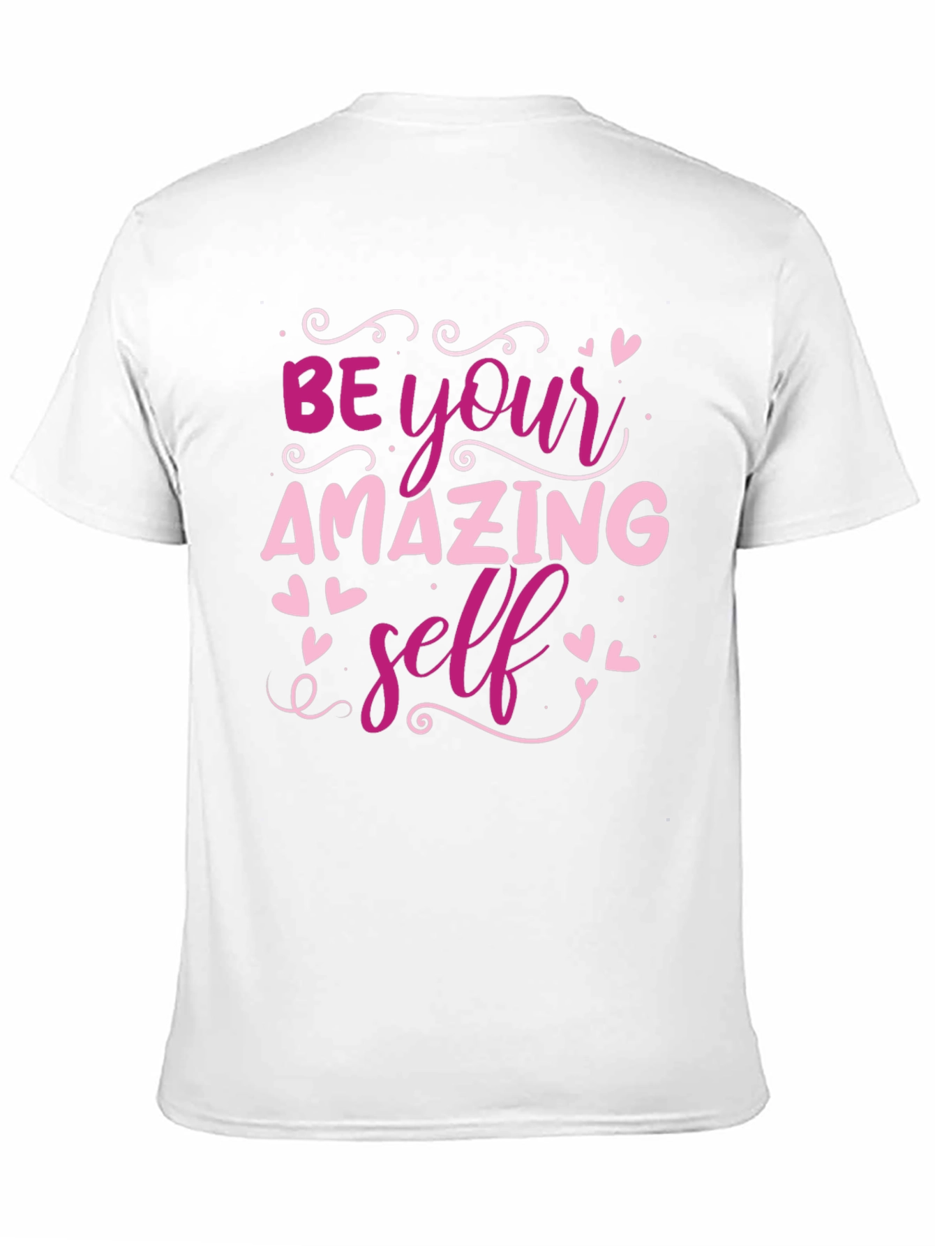 Be Your Amazing Self Black Graphic T-Shirt