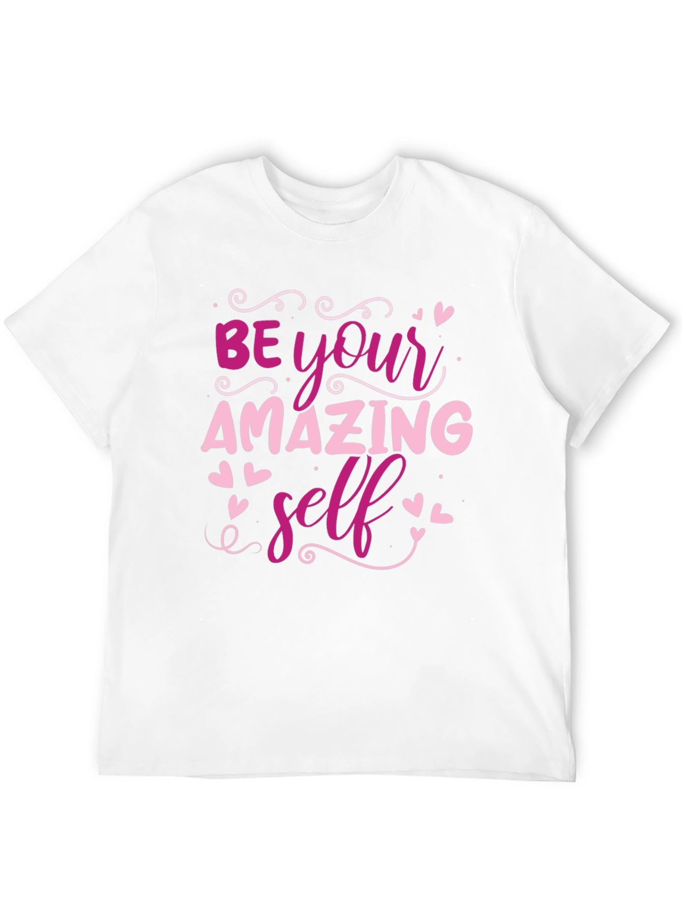Be Your Amazing Self Black Graphic T-Shirt