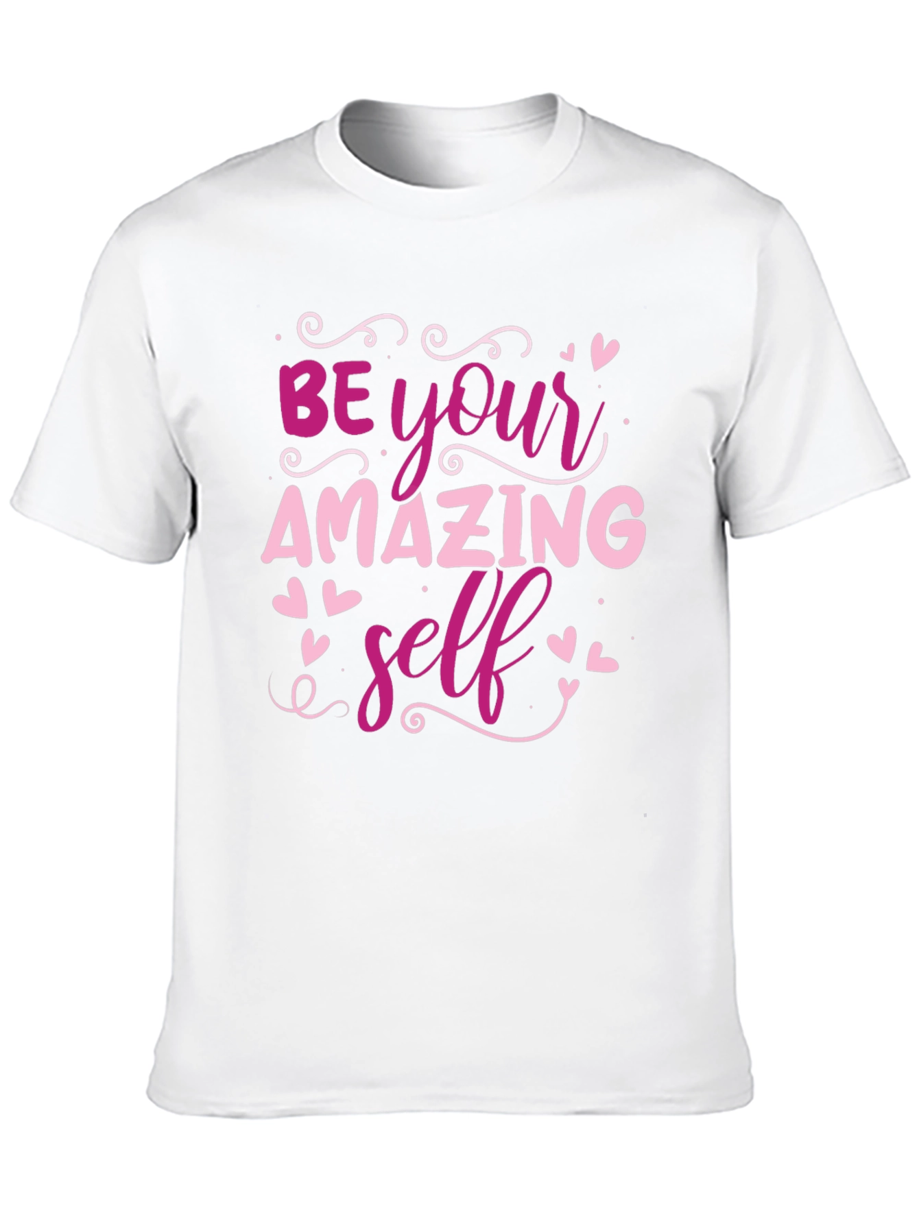 Be Your Amazing Self Black Graphic T-Shirt