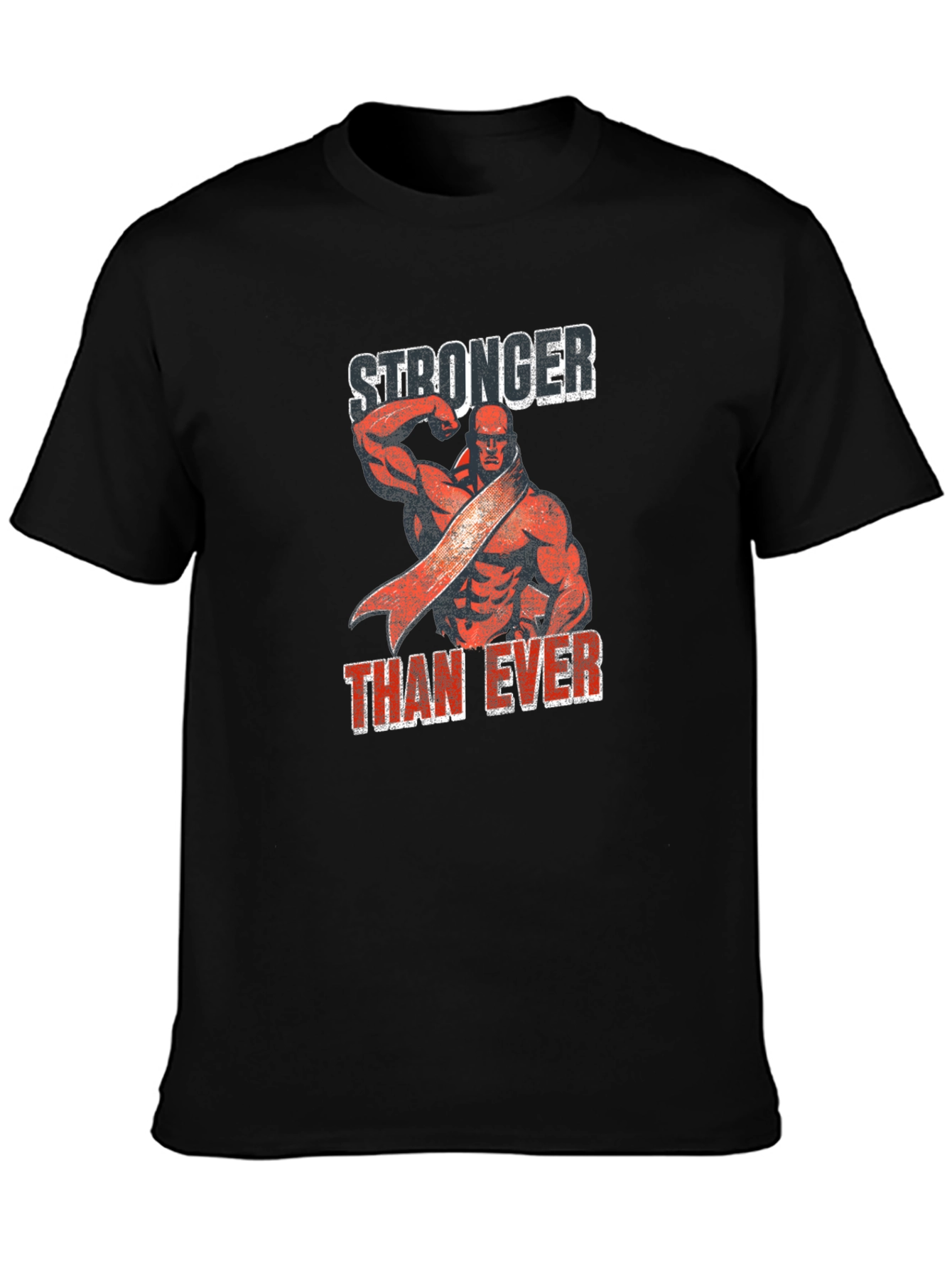 Stronger Than Ever Graphic Tee - Black Cotton Shirt