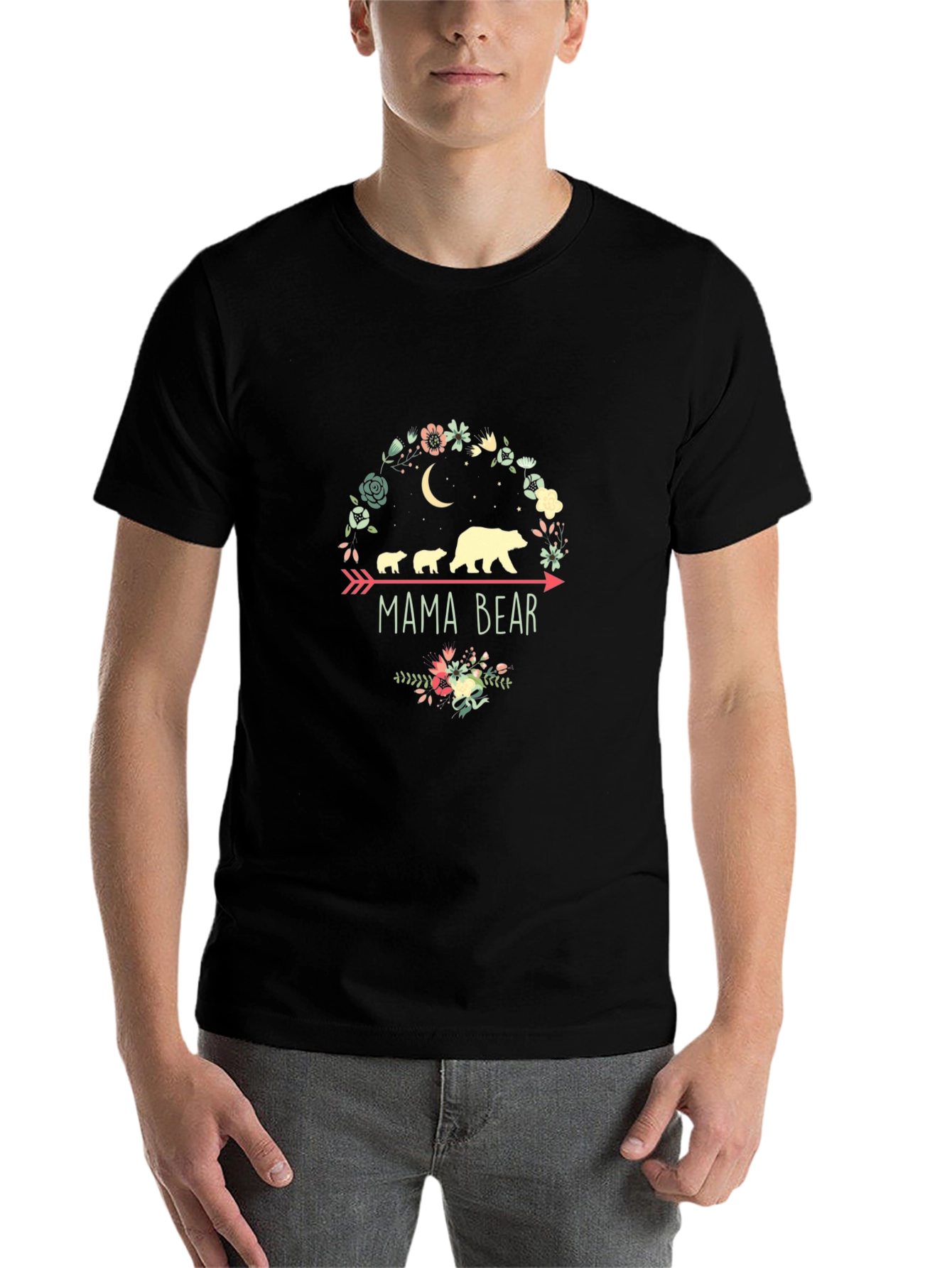Mama Bear Graphic Tee - Cute Family Bear Shirt