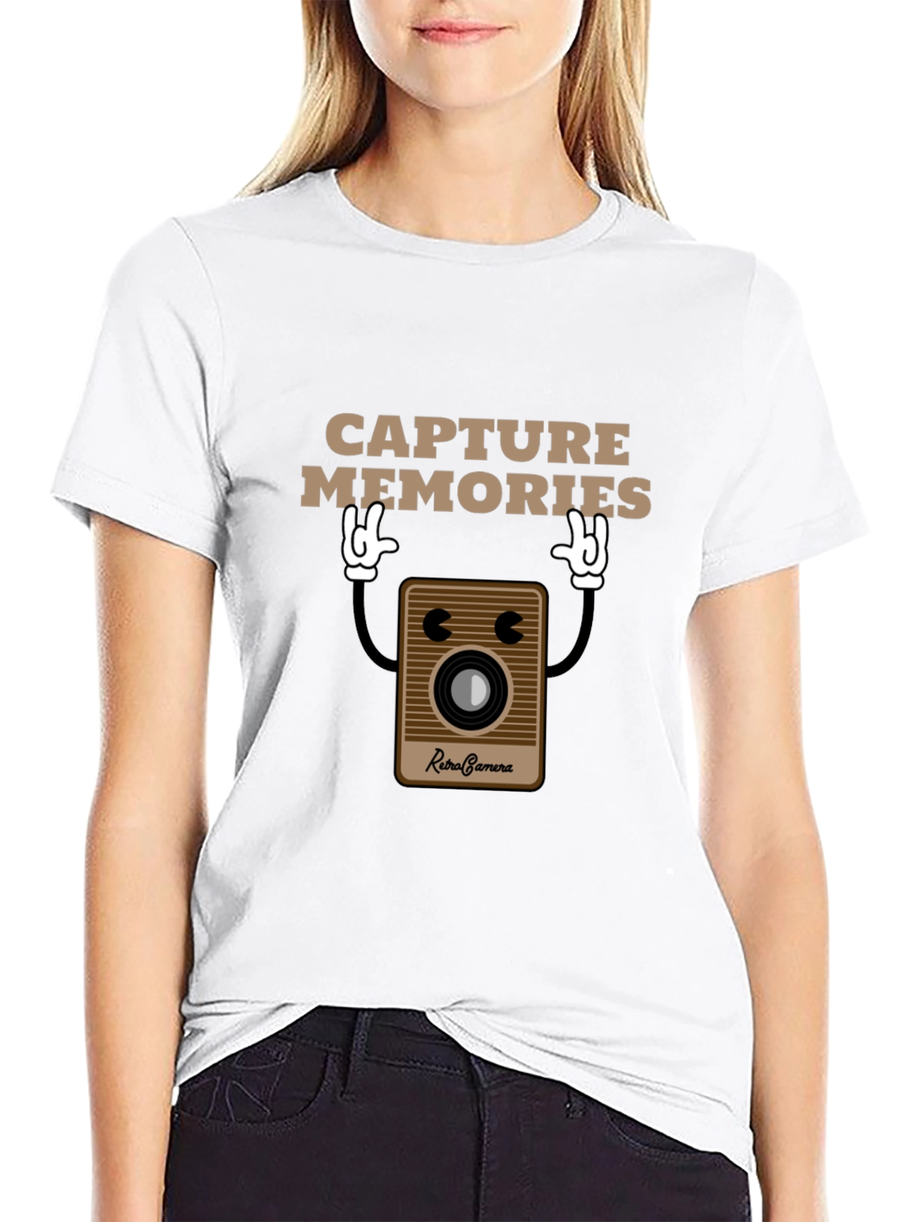 Retro Camera Capture Memories Graphic T-Shirt