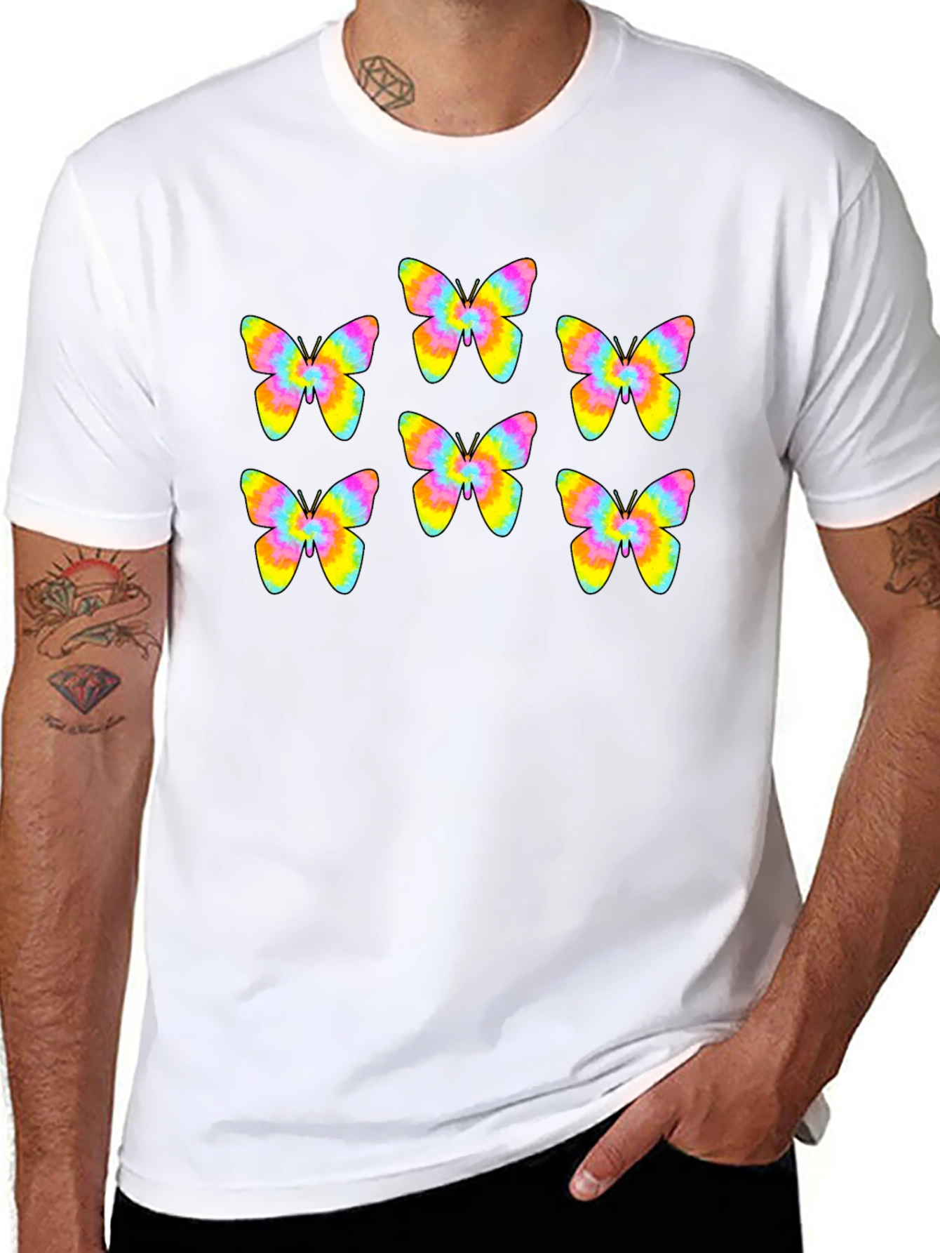 Butterfly Tie-Dye Graphic T-Shirt