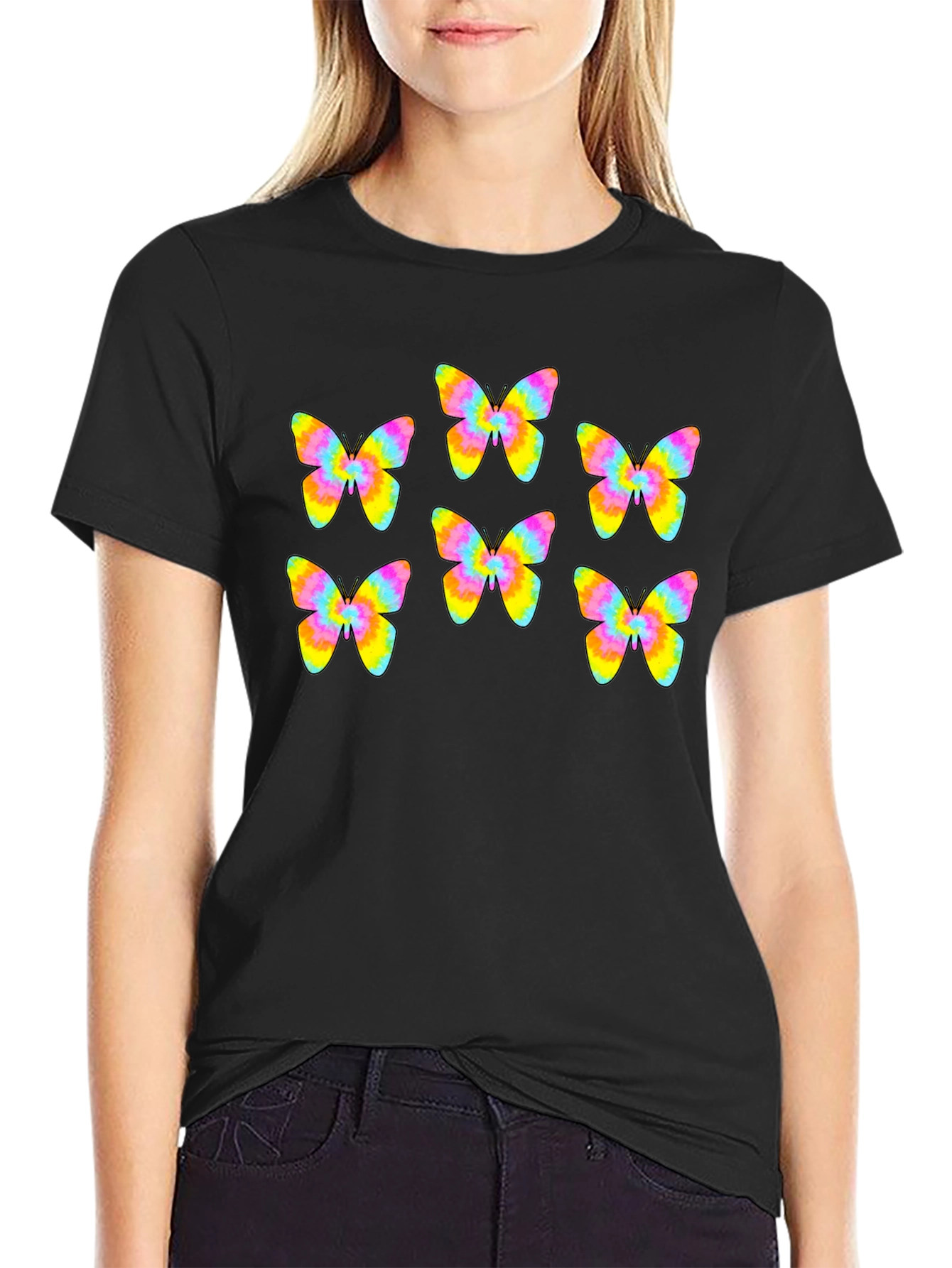 Butterfly Tie-Dye Graphic T-Shirt