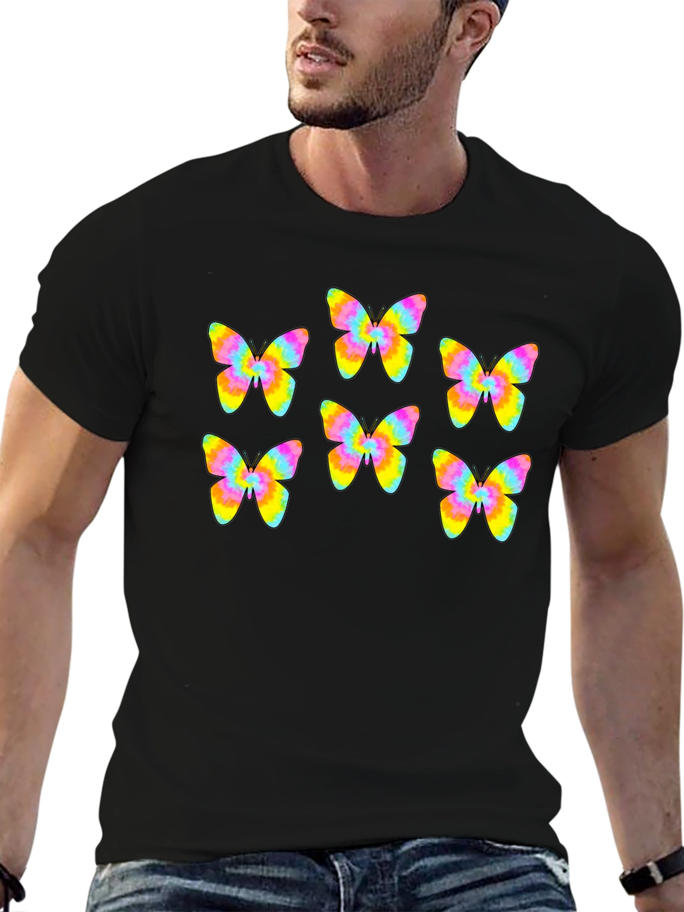 Butterfly Tie-Dye Graphic T-Shirt