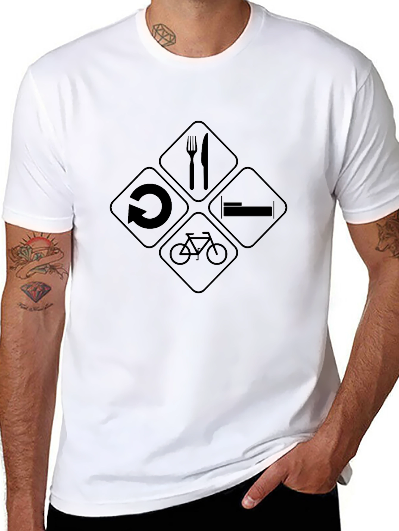 Eat Sleep Cycle Repeat Graphic T-Shirt