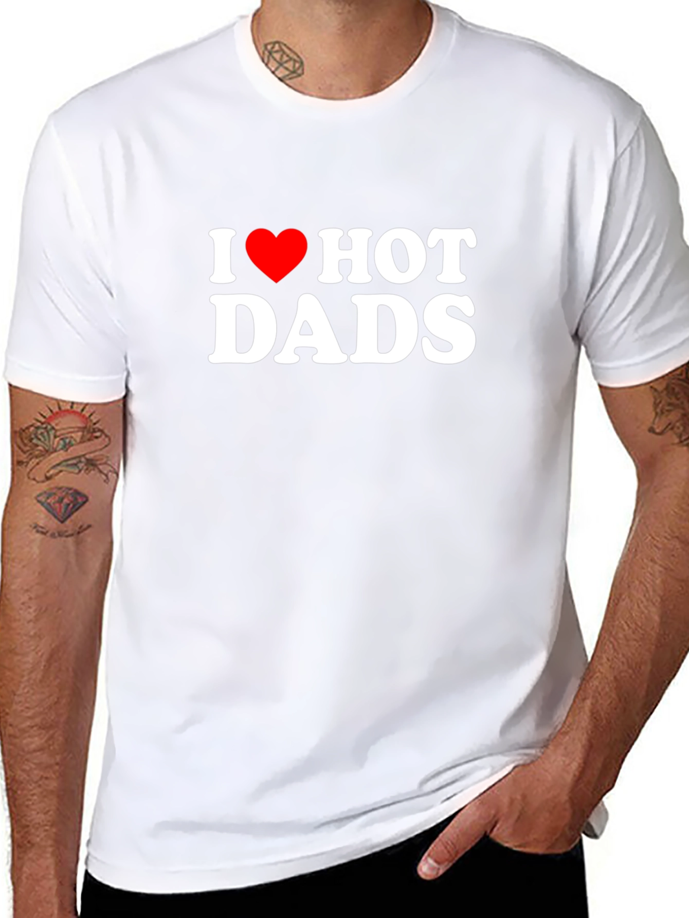 I Heart Hot Dads Graphic Tee