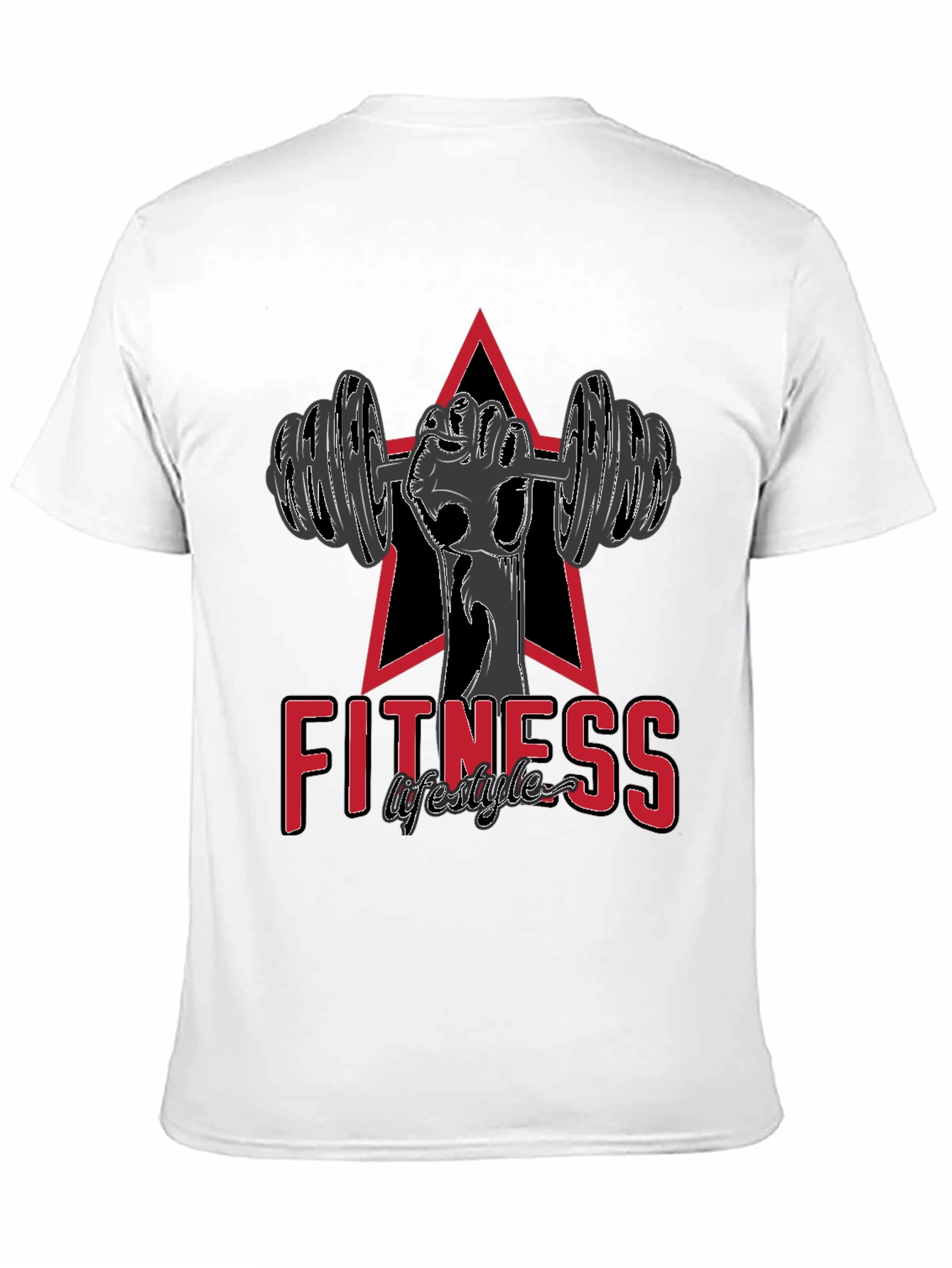 Fitness Lifestyle Graphic Tee - Weightlifting Design