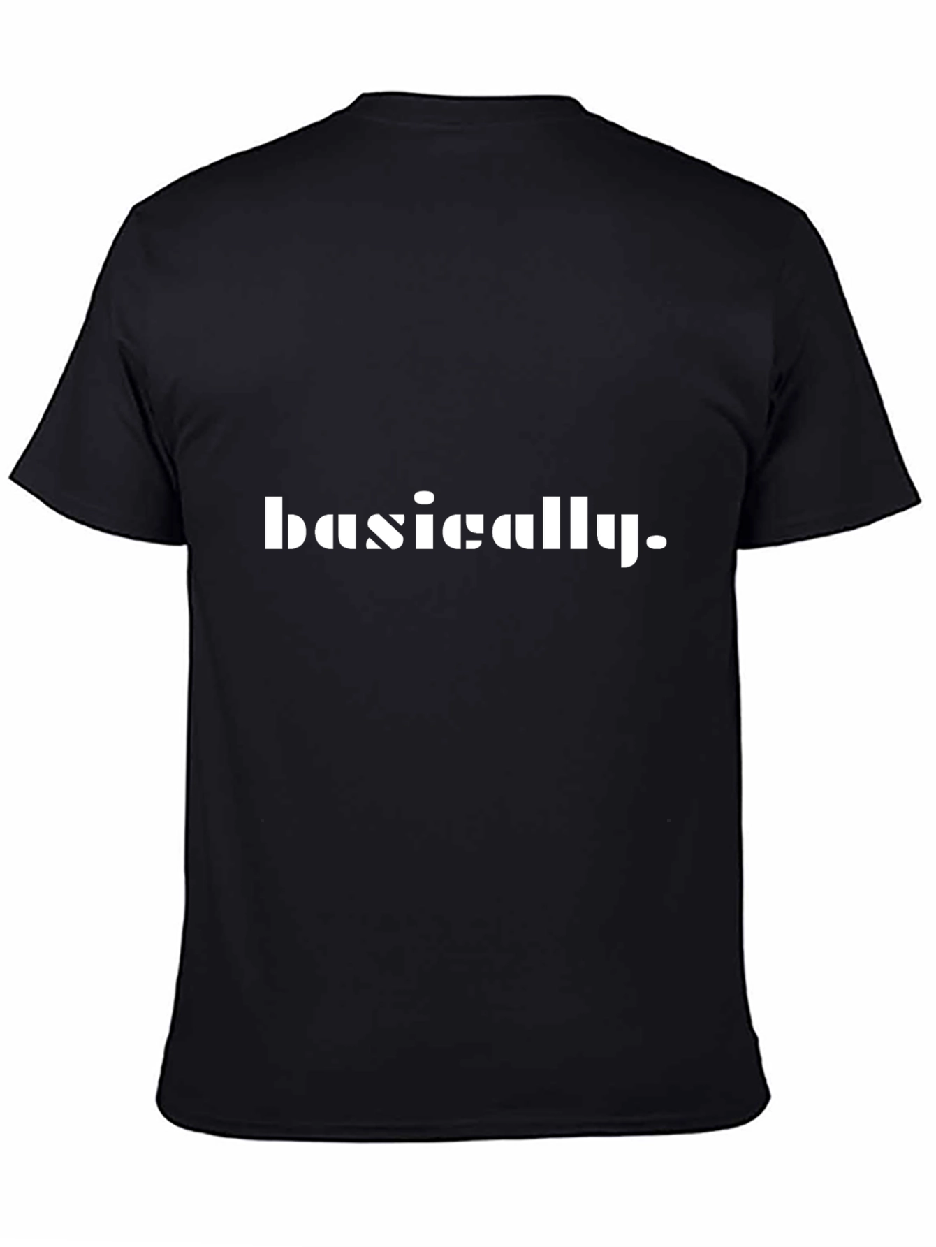 Basically T-Shirt - Mens Black Graphic Tee