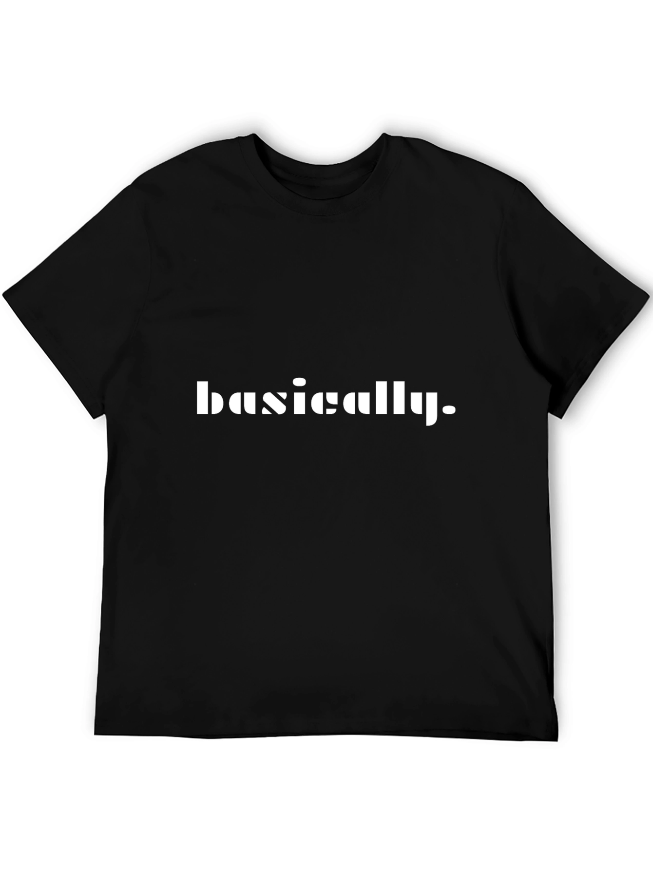 Basically T-Shirt - Mens Black Graphic Tee