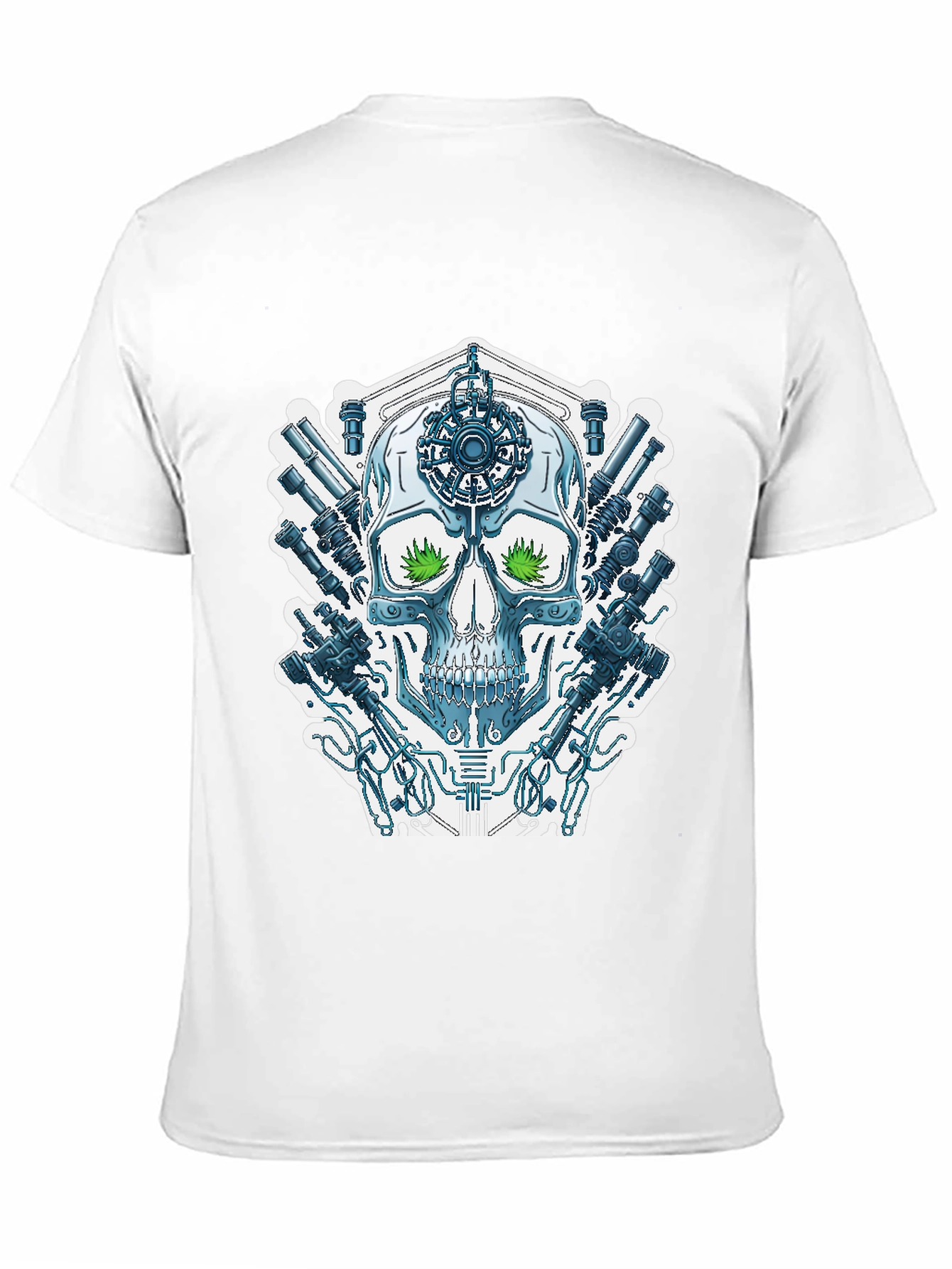 Cyberpunk Skull T-Shirt - Sci-Fi Streetwear