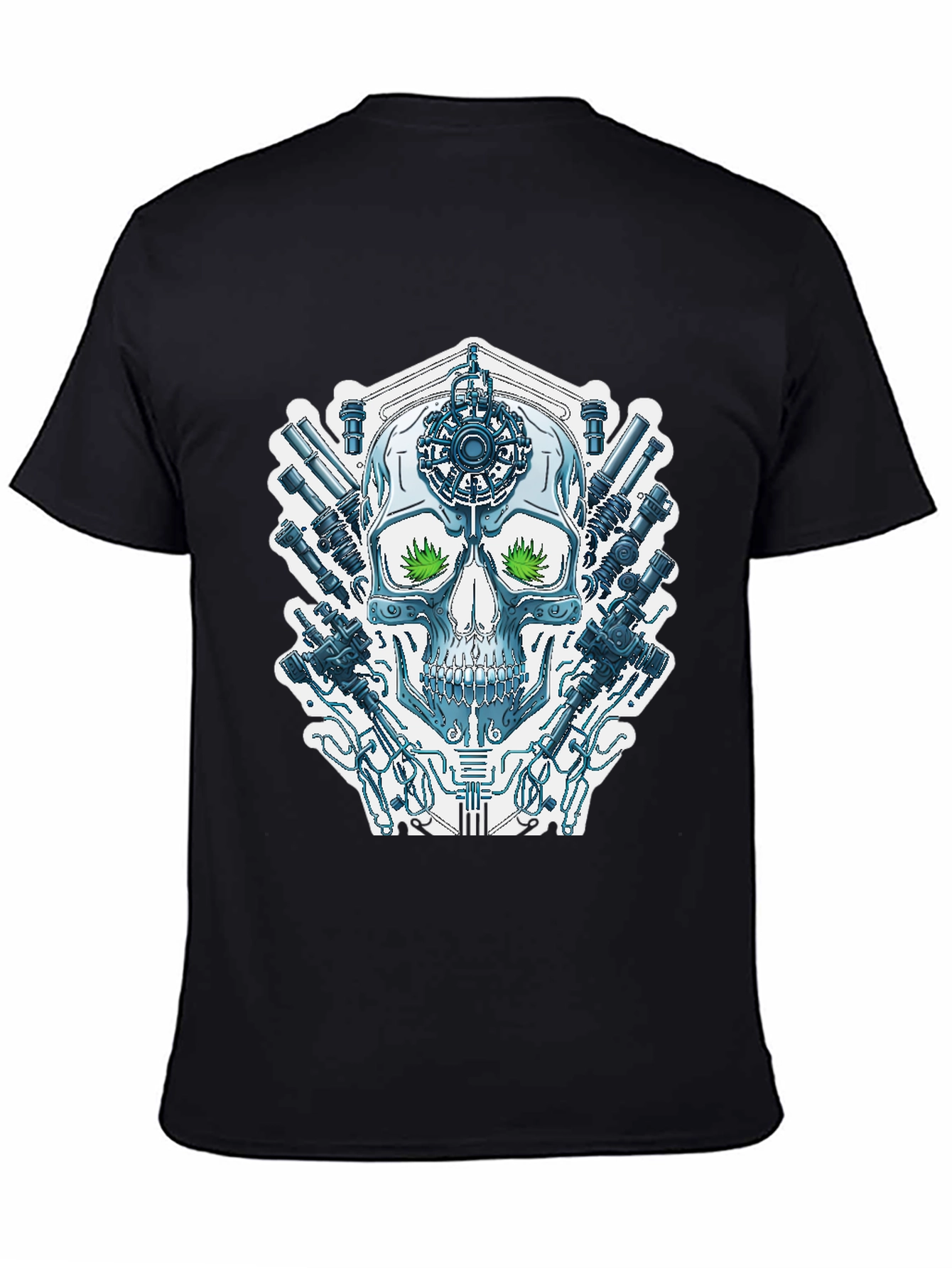 Cyberpunk Skull T-Shirt - Sci-Fi Streetwear