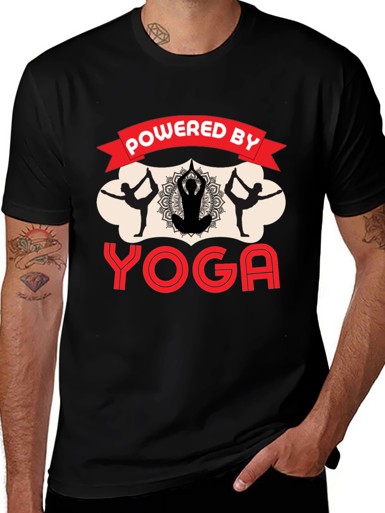 Powered by Yoga Black T-Shirt
