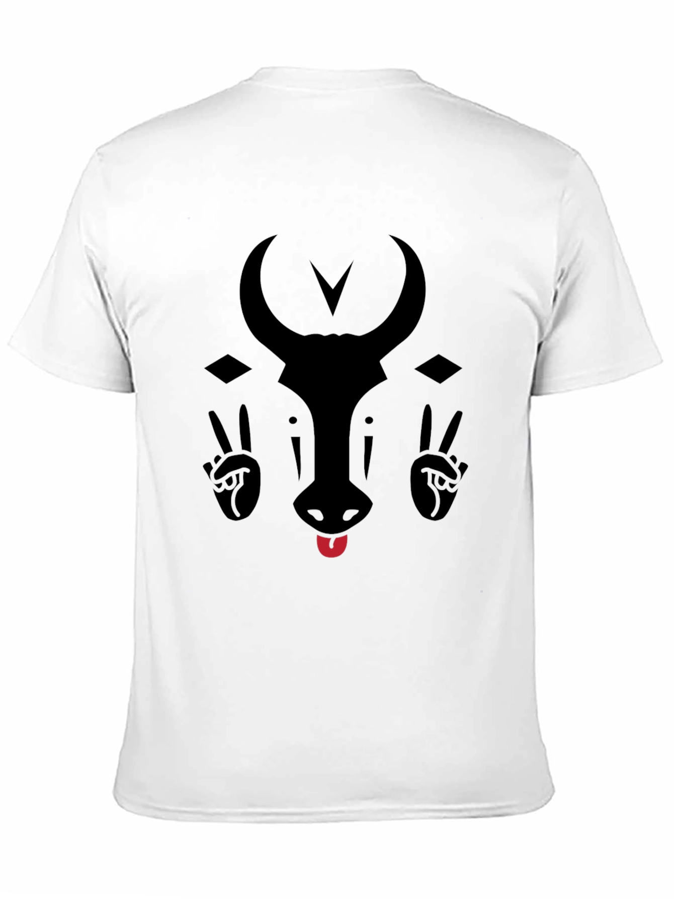 Bull Face Graphic Tee - Black