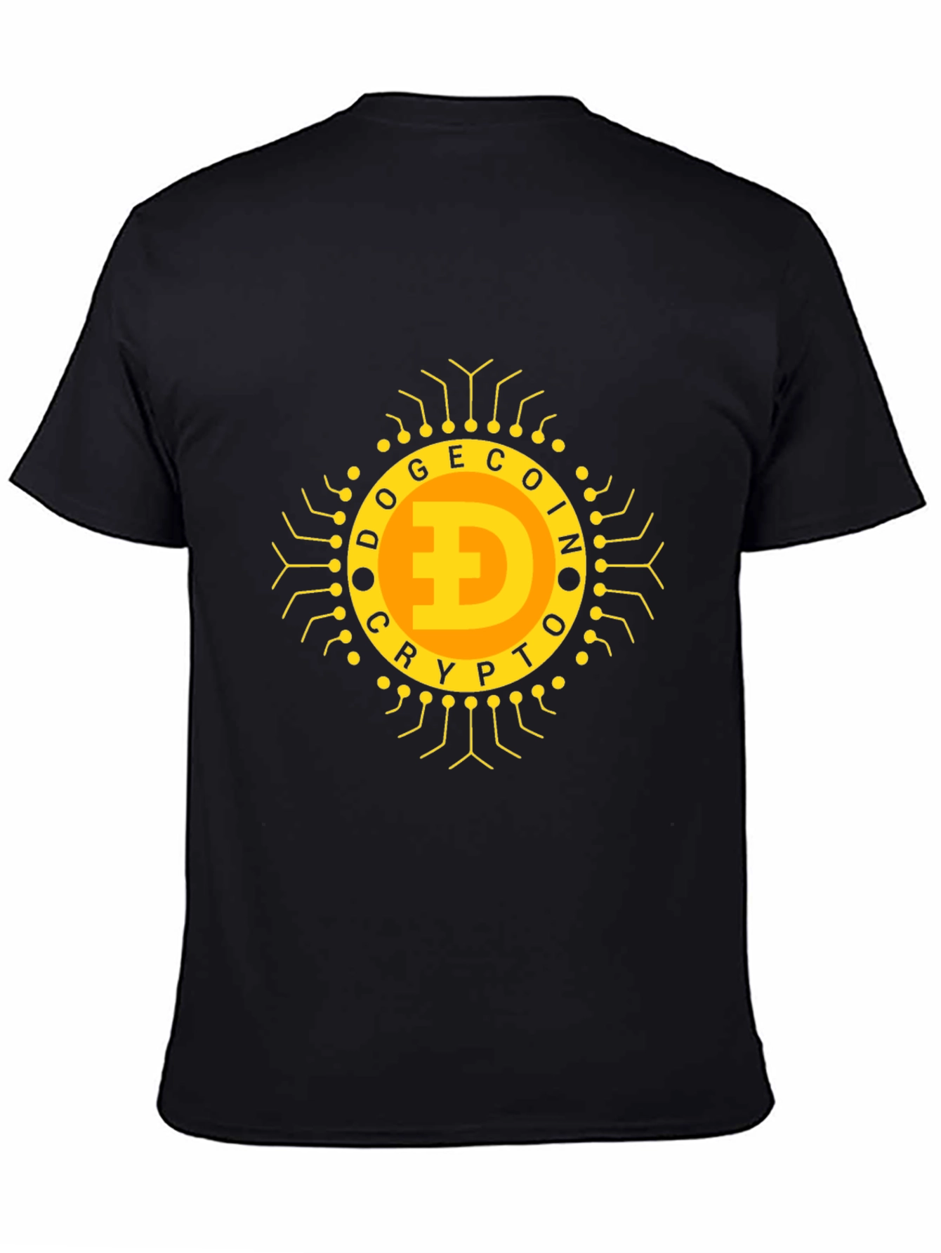 Dogecoin Crypto T-Shirt - Black Bold Design