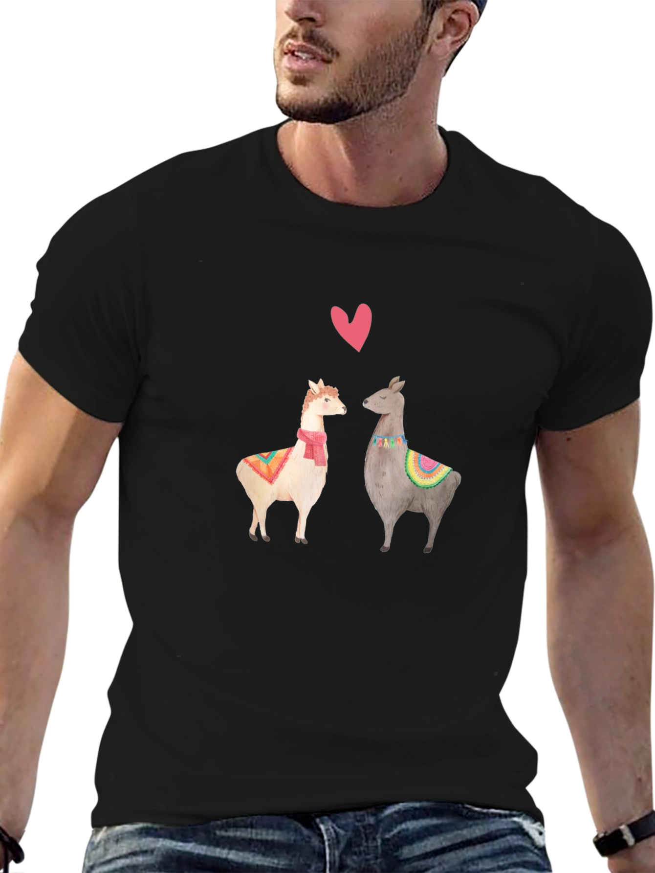 Llama Love T-Shirt - Cute Animal Graphic Tee