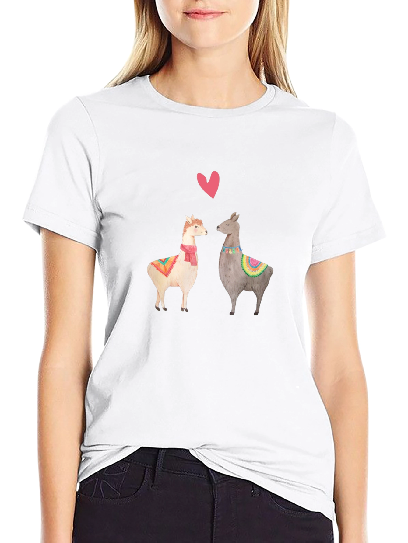 Llama Love T-Shirt - Cute Animal Graphic Tee