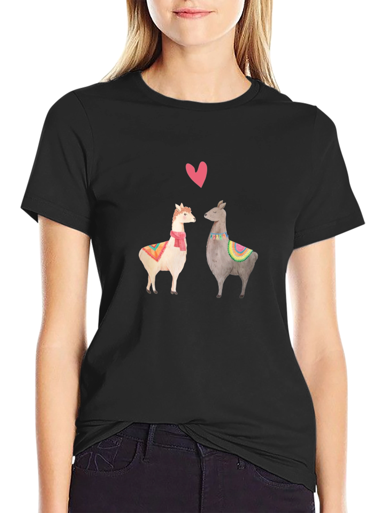 Llama Love T-Shirt - Cute Animal Graphic Tee