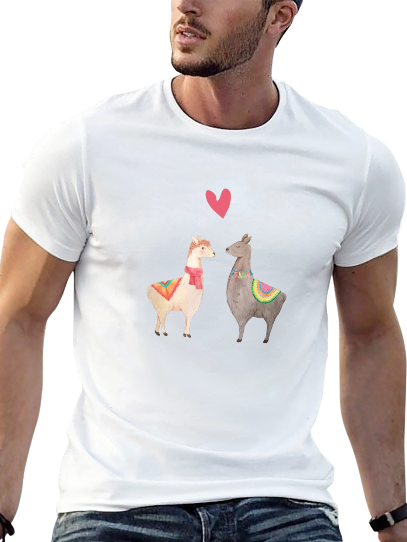 Llama Love T-Shirt - Cute Animal Graphic Tee