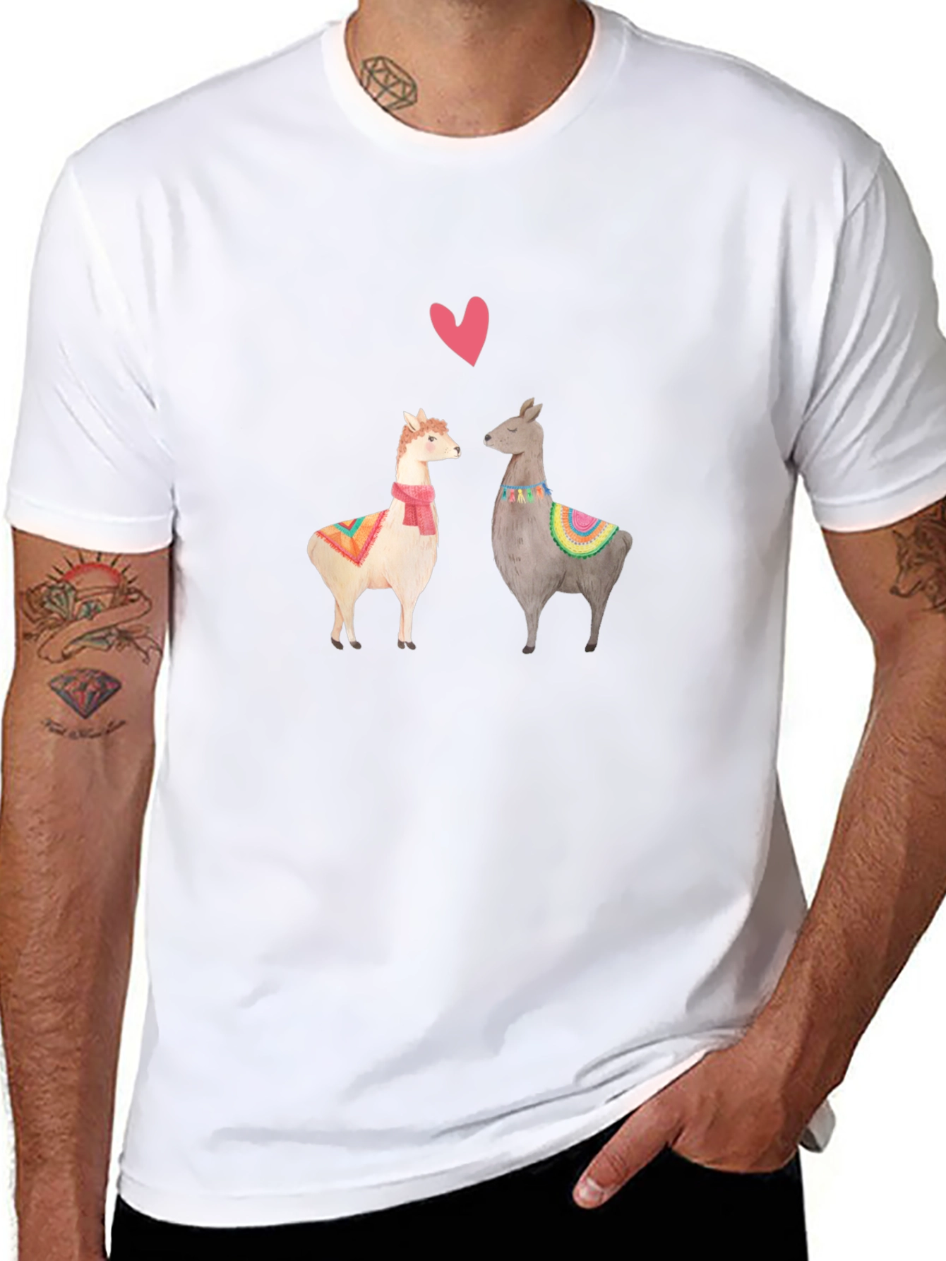 Llama Love T-Shirt - Cute Animal Graphic Tee