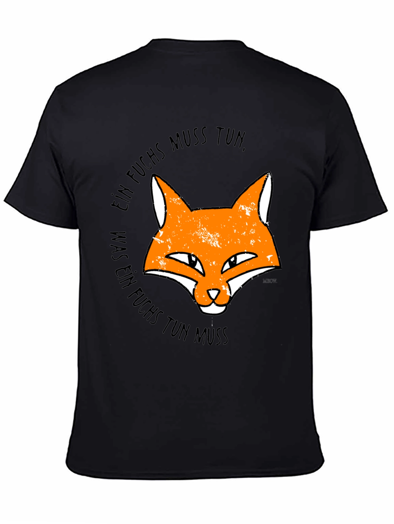 Ein Fuchs Muss Tun Mens Black Graphic Tee