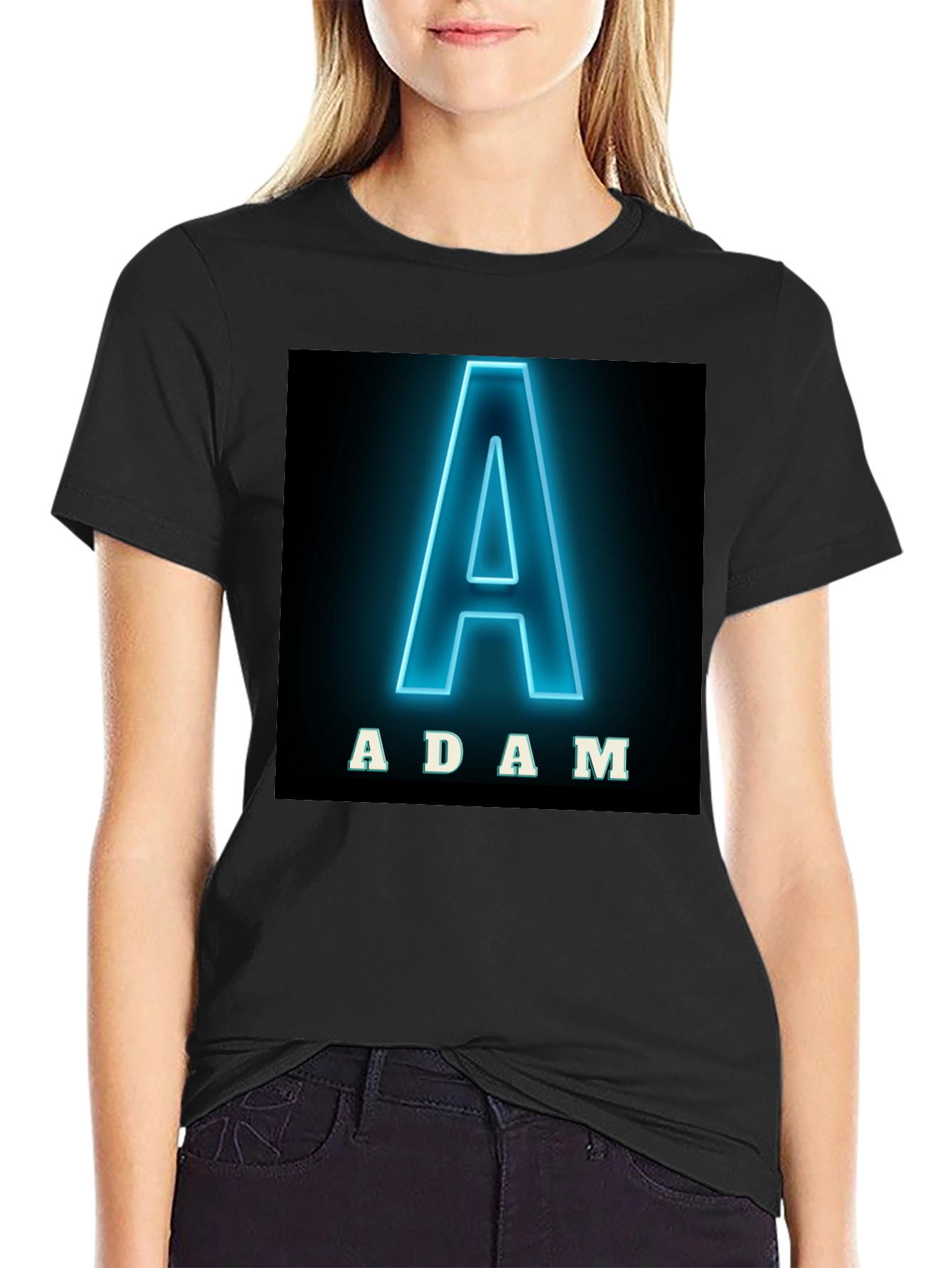Adam Neon Letter T-Shirt
