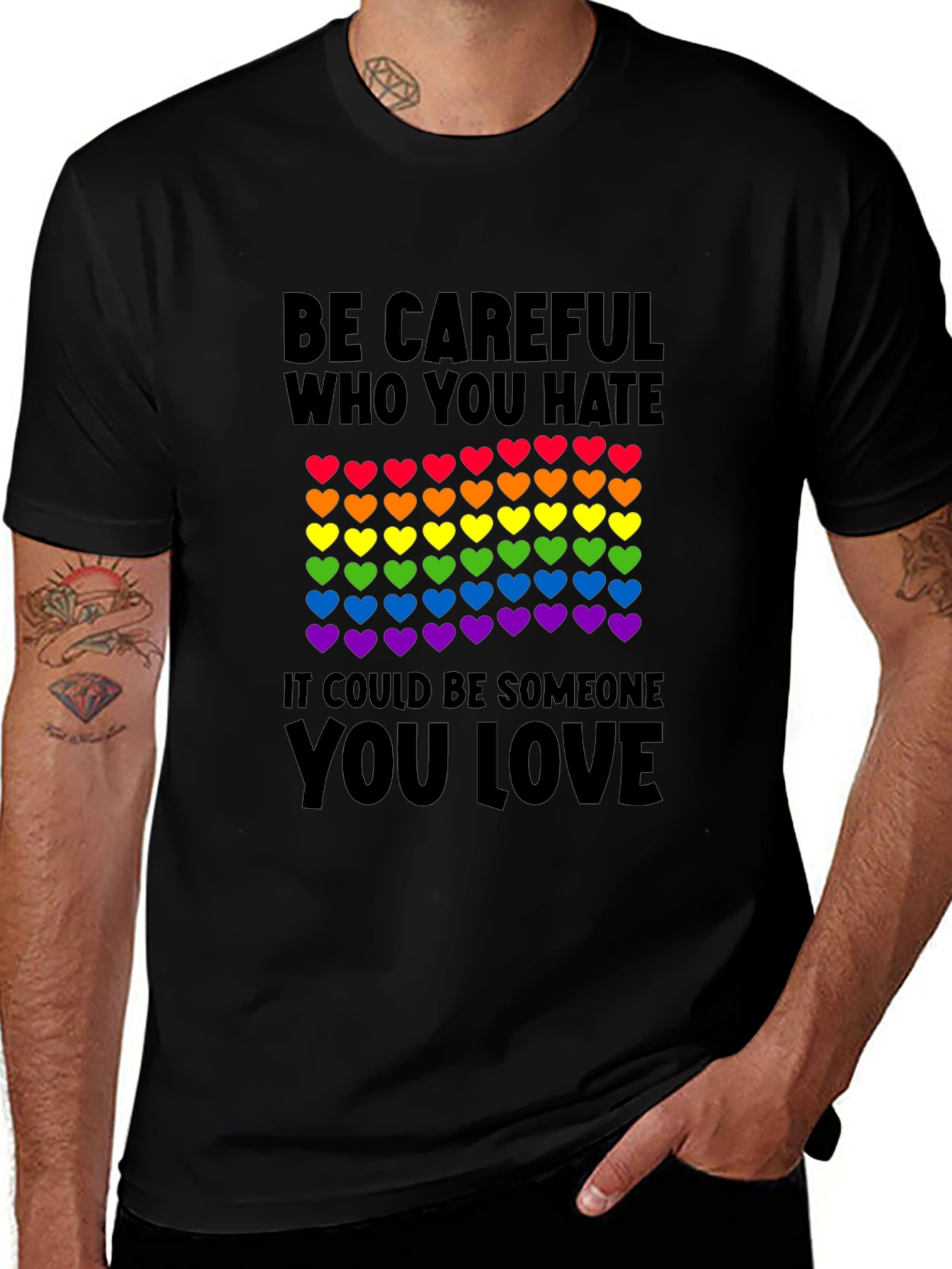 Be Careful Who You Hate LGBT Pride T-Shirt