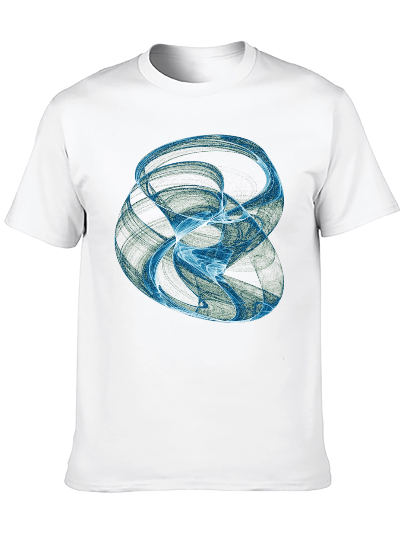 Abstract Swirl Graphic Black T-Shirt