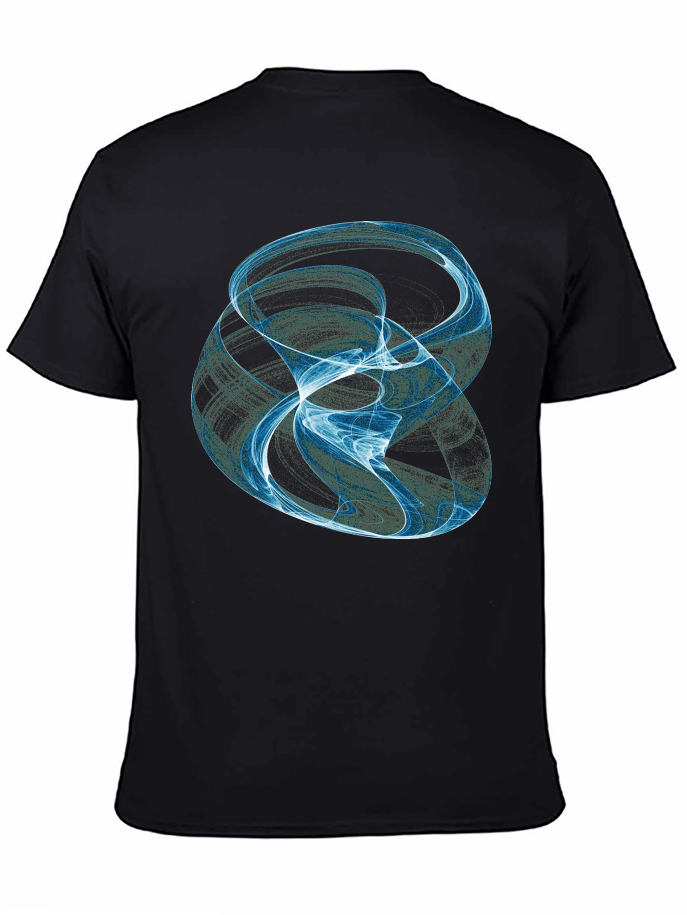 Abstract Swirl Graphic Black T-Shirt