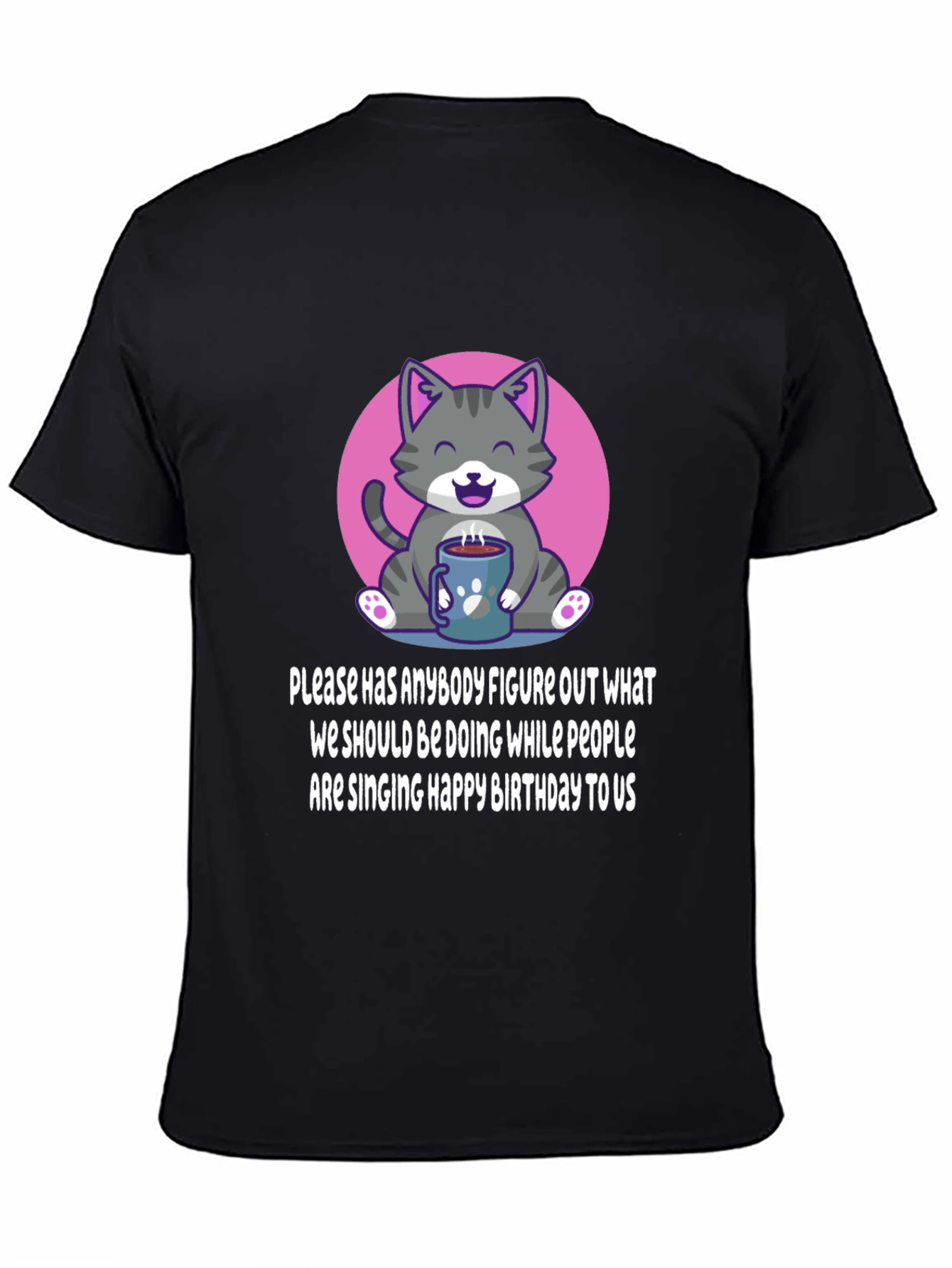 Cat Coffee Birthday Tee: What to do?