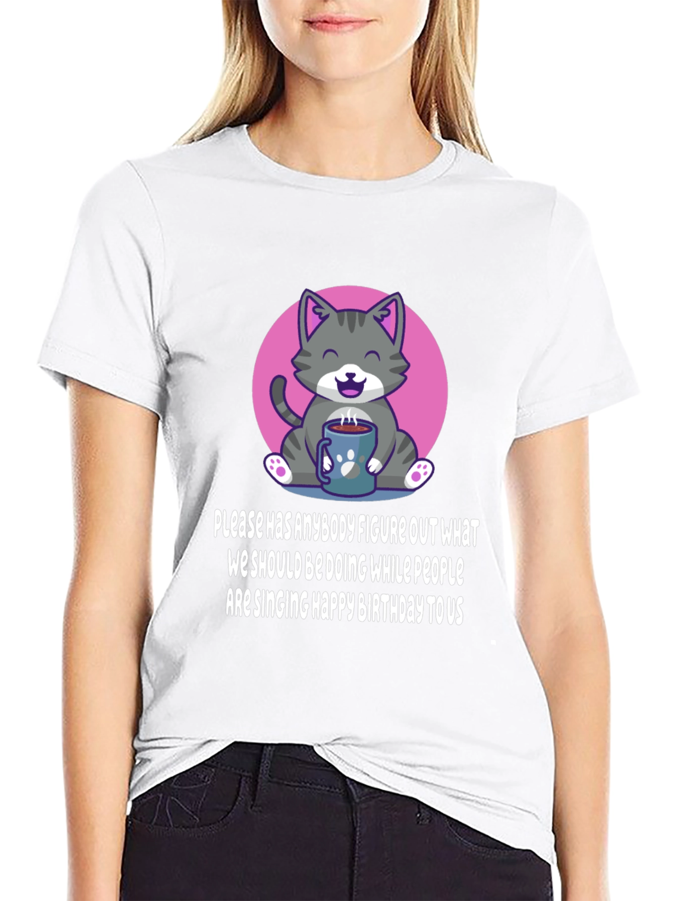 Cat Coffee Birthday Tee: What to do?