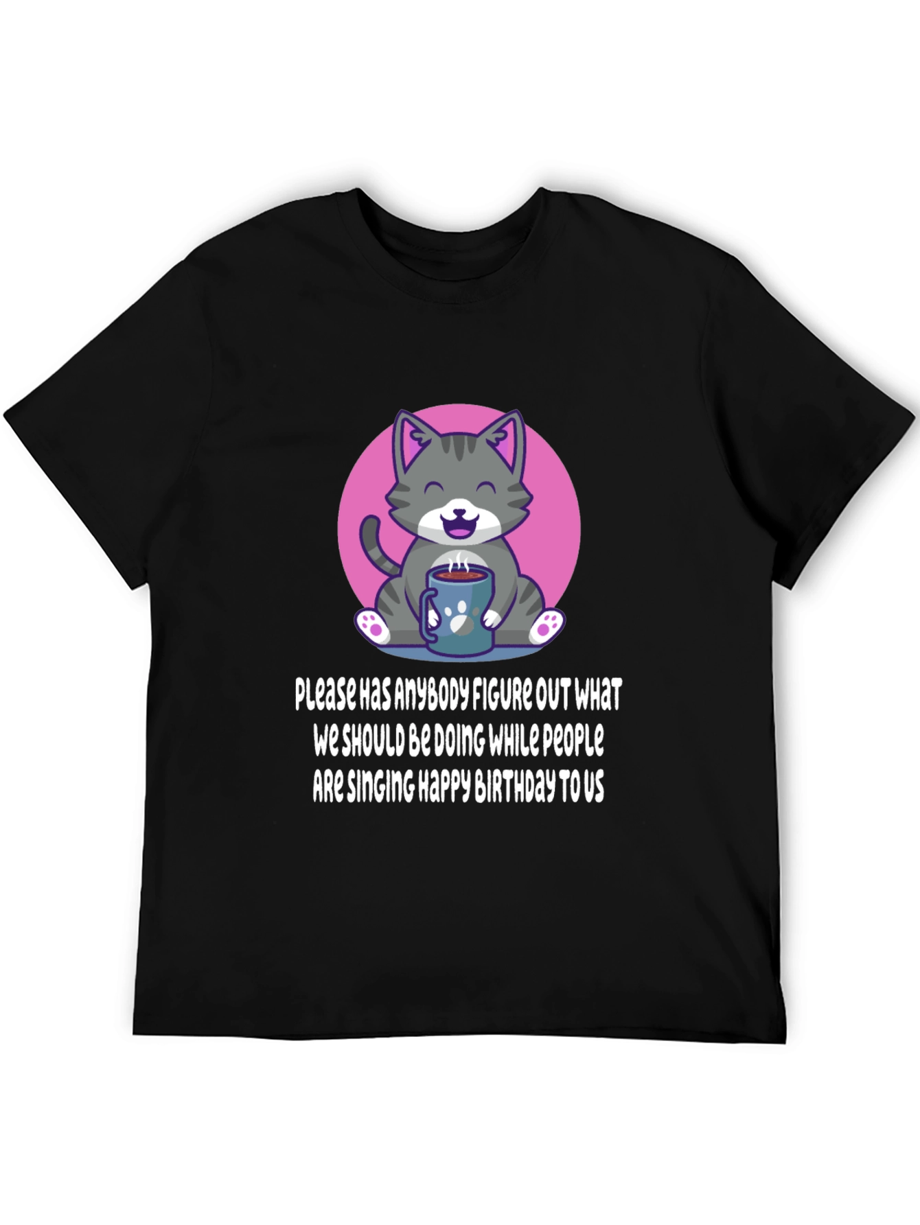 Cat Coffee Birthday Tee: What to do?