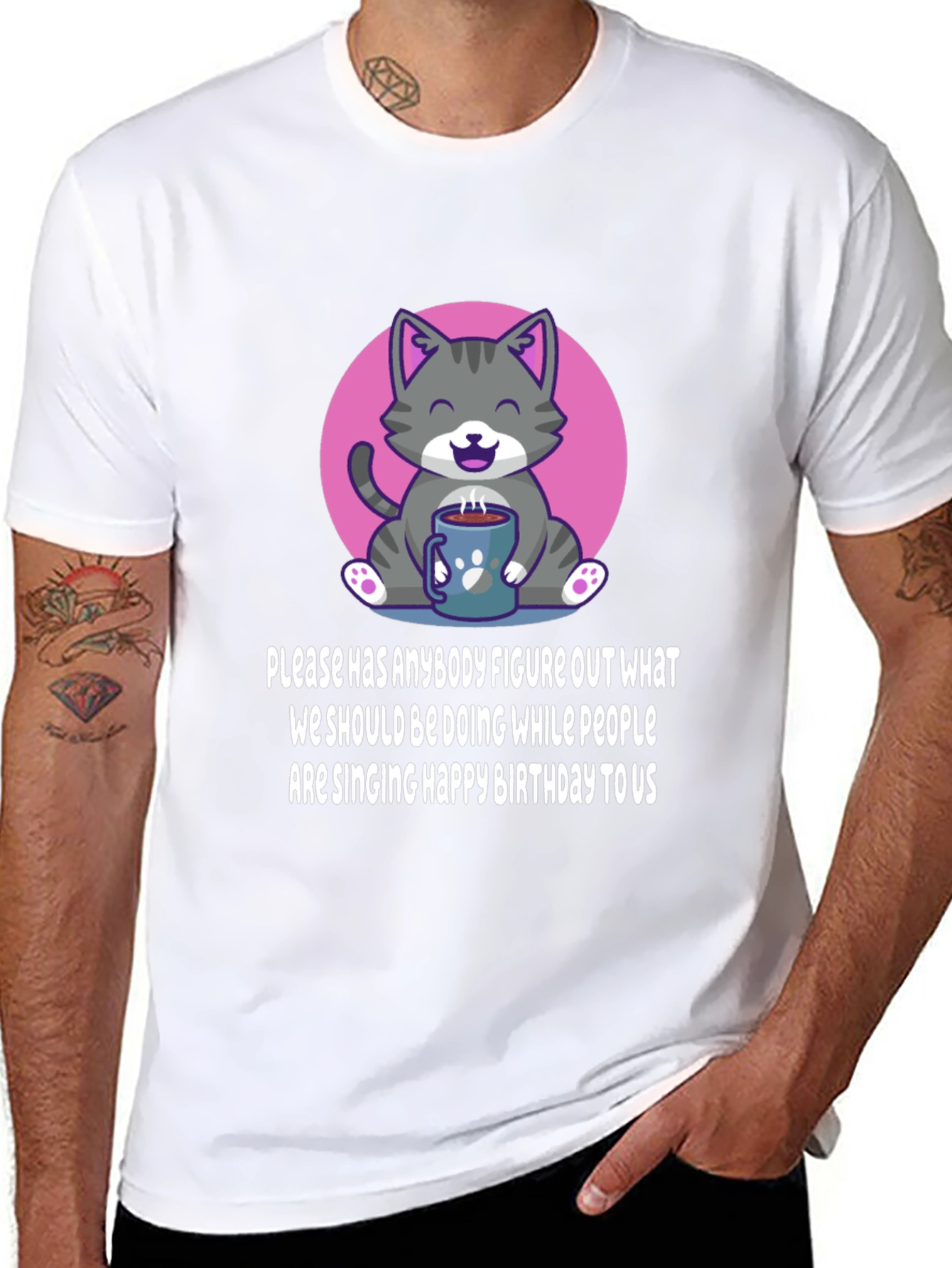 Cat Coffee Birthday Tee: What to do?