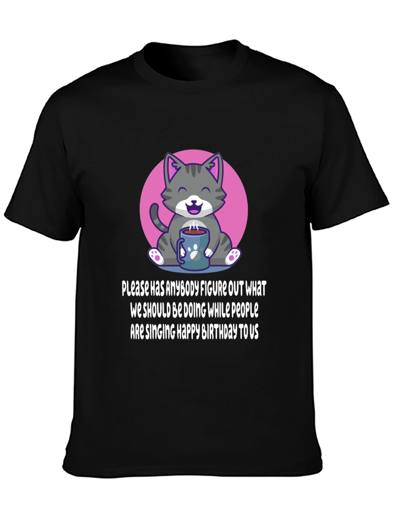 Cat Coffee Birthday Tee: What to do?