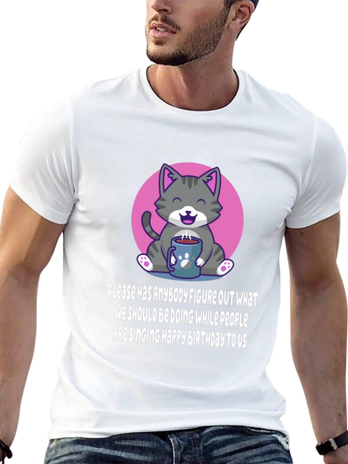 Cat Coffee Birthday Tee: What to do?
