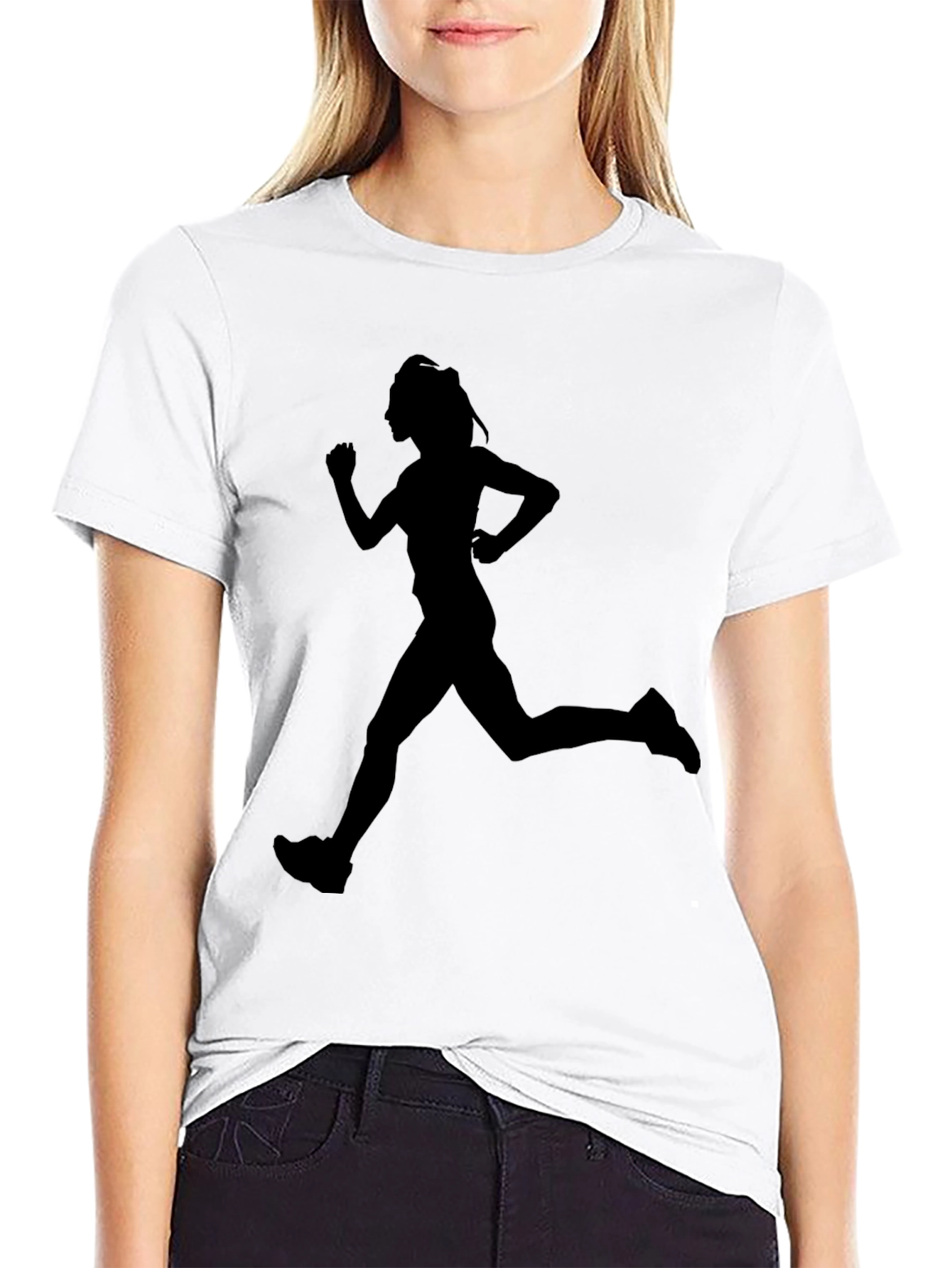 Runner Silhouette Black Graphic Tee