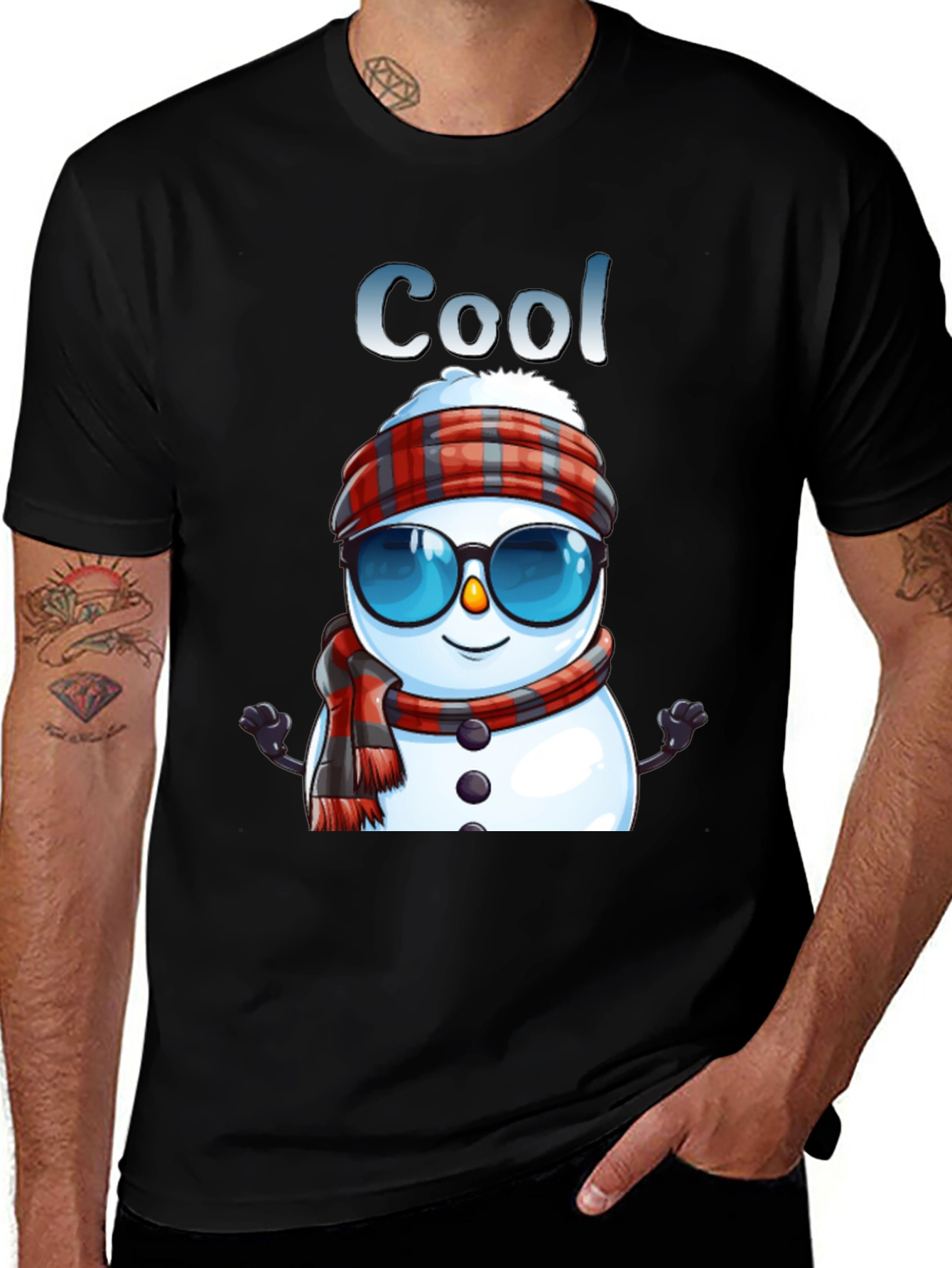 Cool Snowman T-Shirt - Festive Winter Apparel