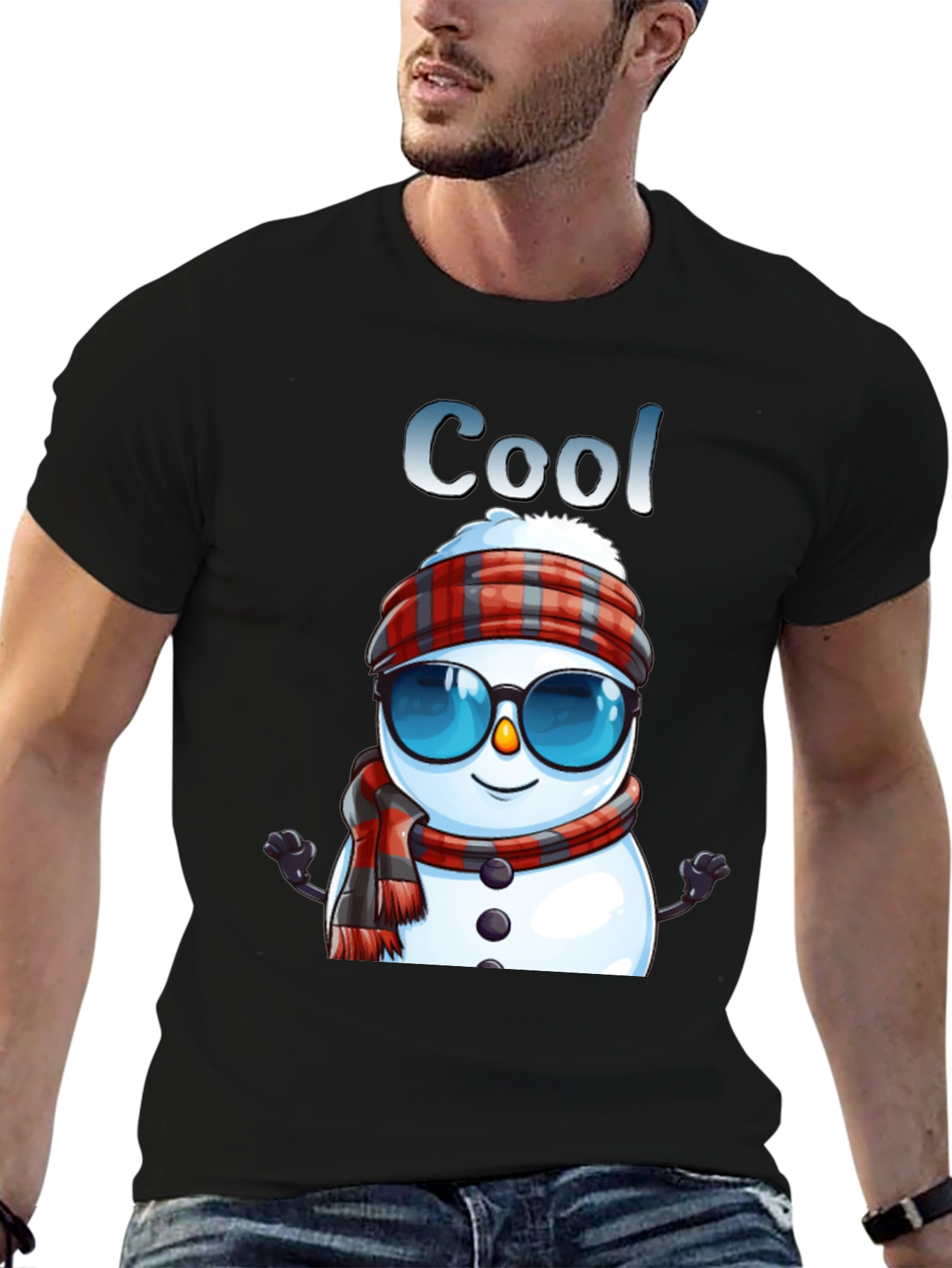 Cool Snowman T-Shirt - Festive Winter Apparel