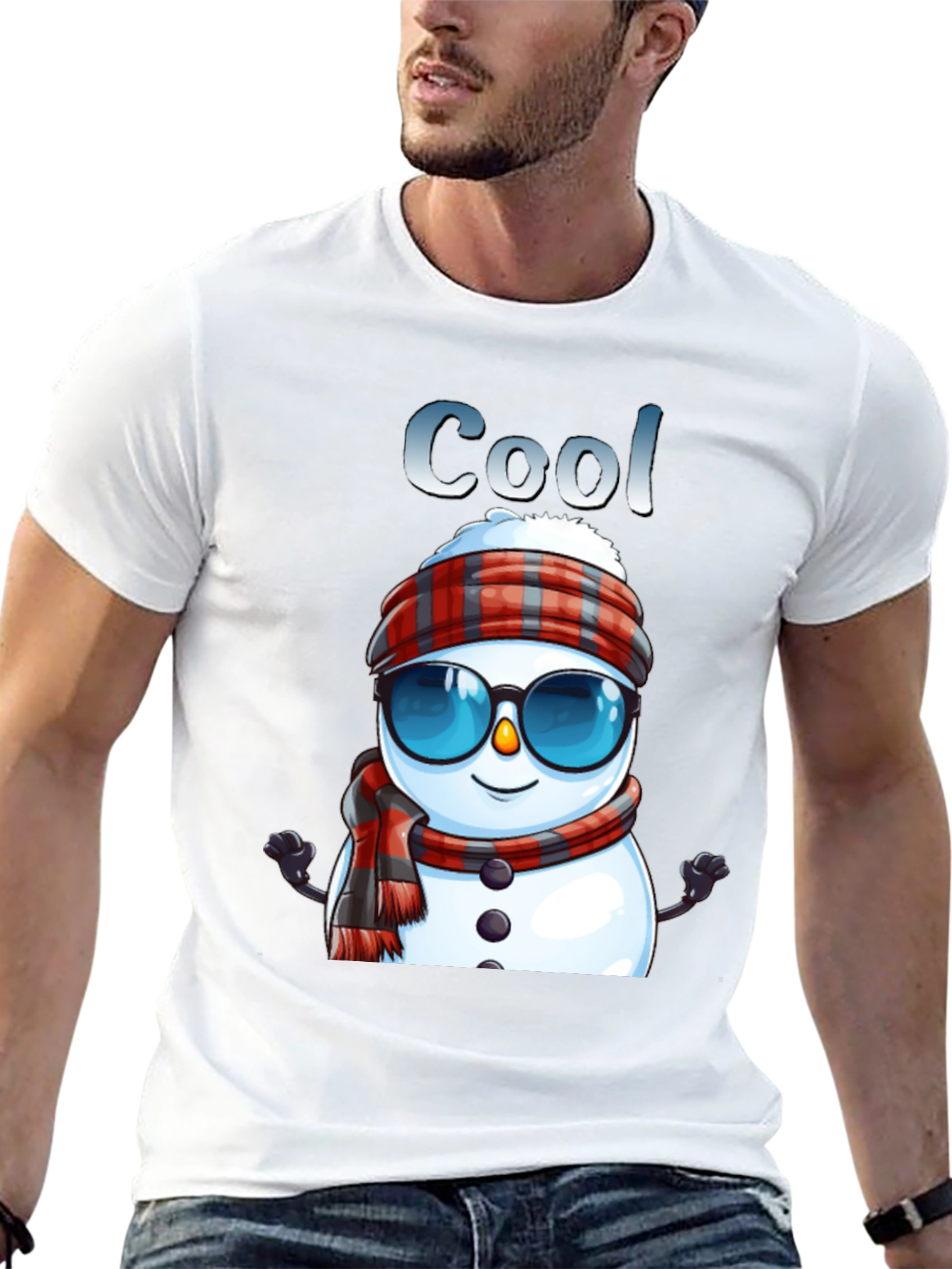 Cool Snowman T-Shirt - Festive Winter Apparel