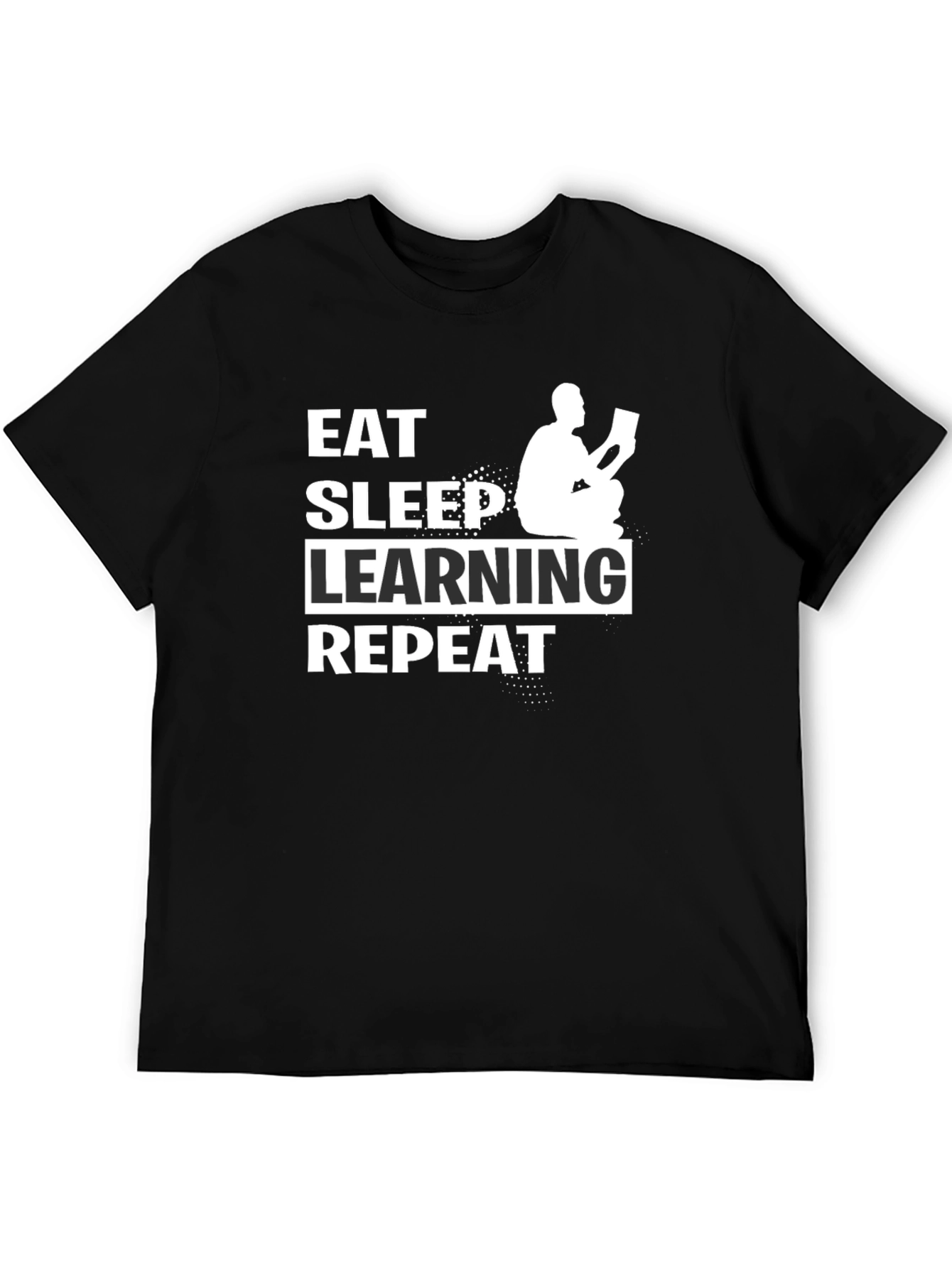 Eat Sleep Learning Repeat Black T-Shirt