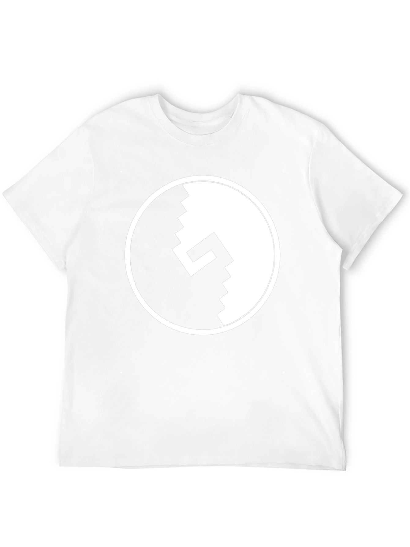 Pixel Yin Yang Graphic Tee - Black Cotton T-Shirt
