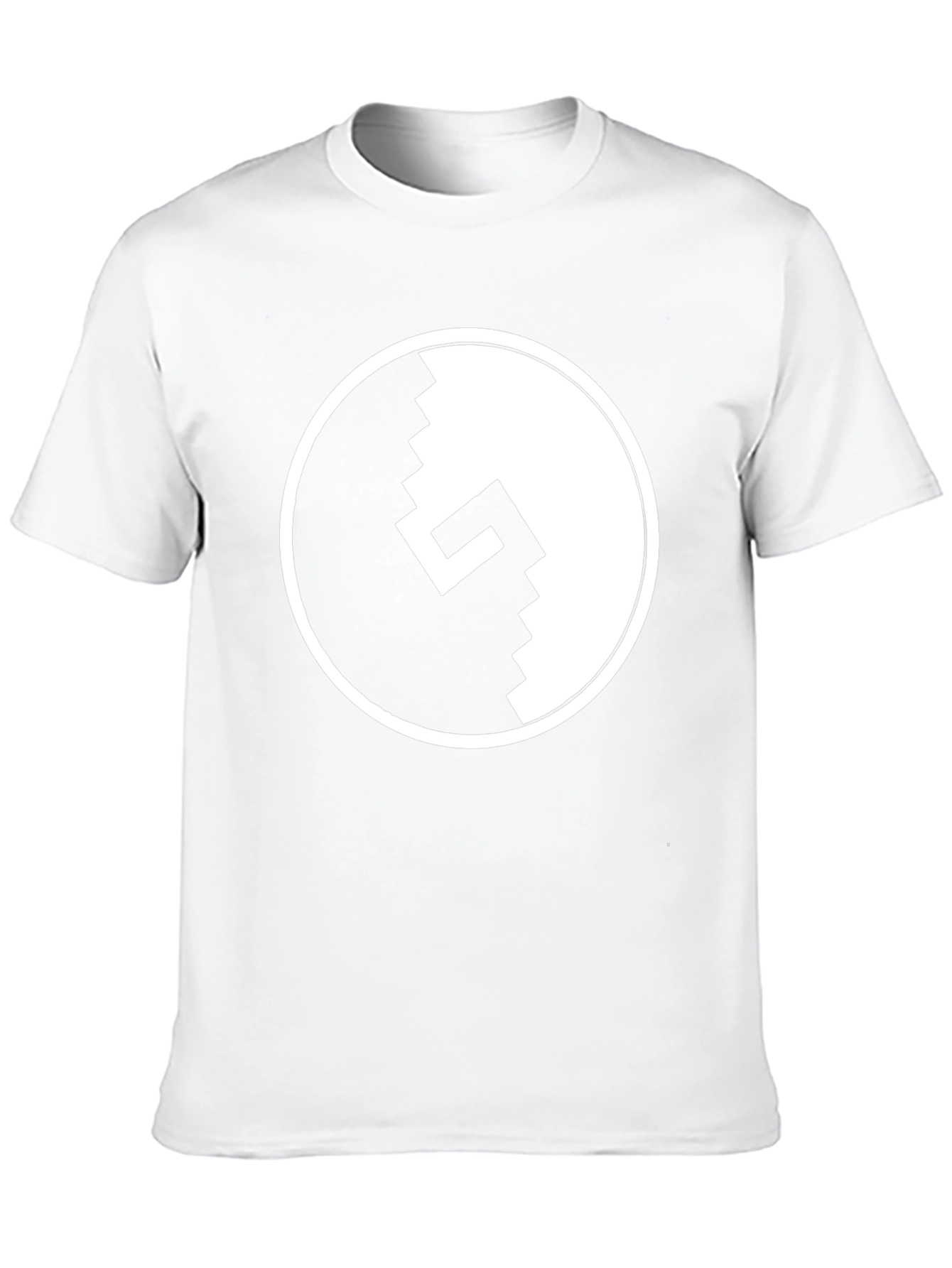 Pixel Yin Yang Graphic Tee - Black Cotton T-Shirt