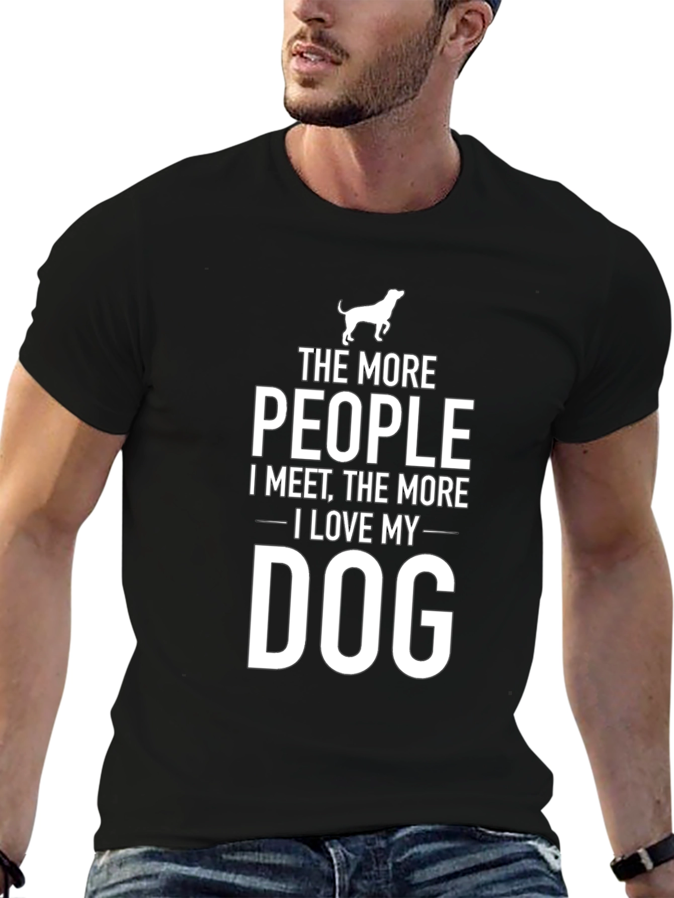 The More People I Meet Dog T-Shirt