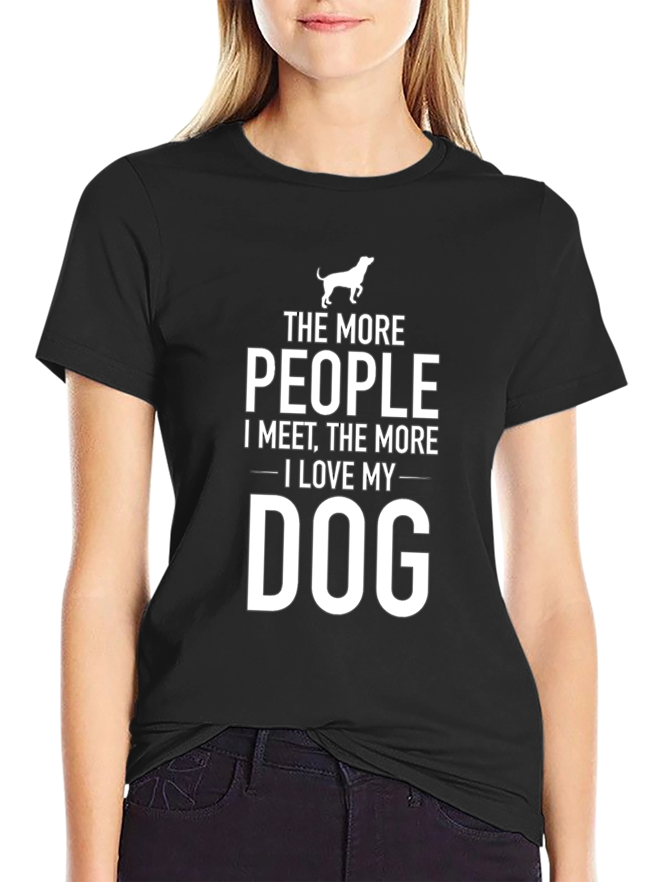 The More People I Meet Dog T-Shirt