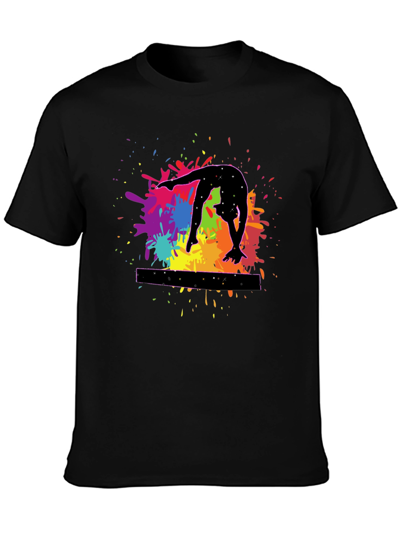 Gymnast Splash T-Shirt - Balance Beam Tee