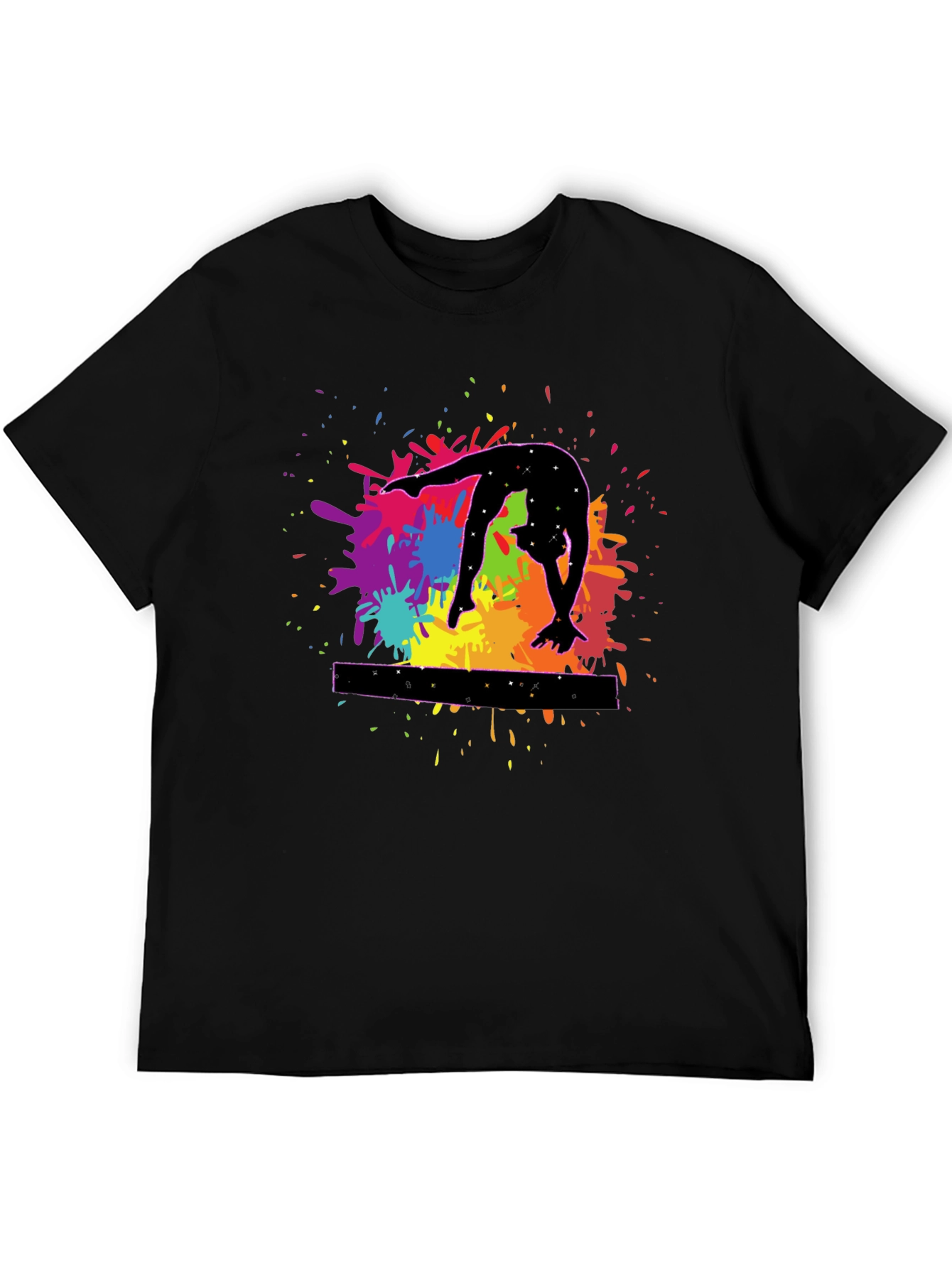 Gymnast Splash T-Shirt - Balance Beam Tee